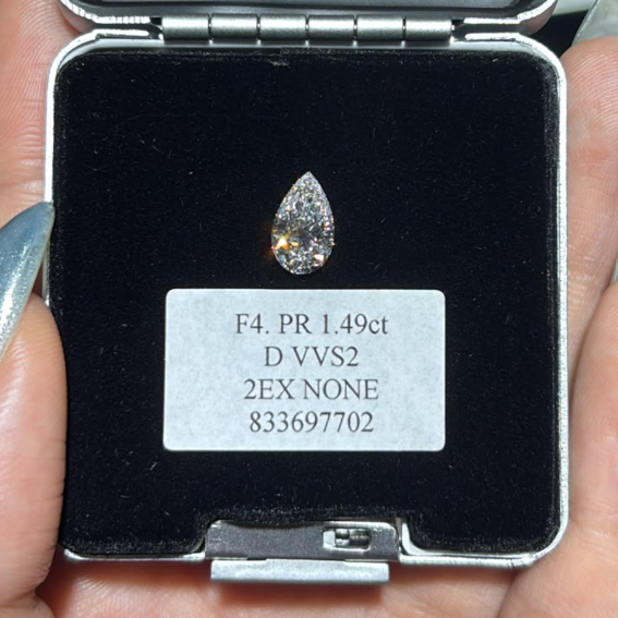 JA261005-K227-F4-粿石-FANCY DIAMOND-PR 1.49ct D VVS2 2EX NONE 833697702(已包IGI證書)