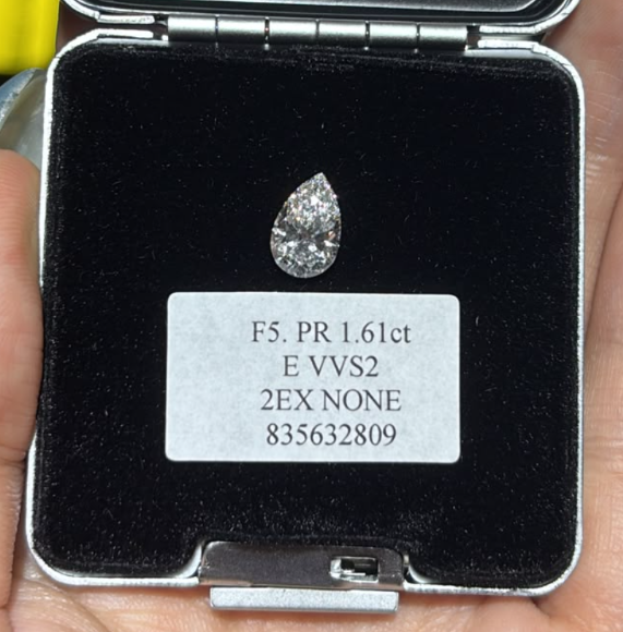 JA261005-K228-F5-粿石-FANCY DIAMOND-PR 1.61ct E VVS2 2EX NONE 835632809(已包IGI證書)