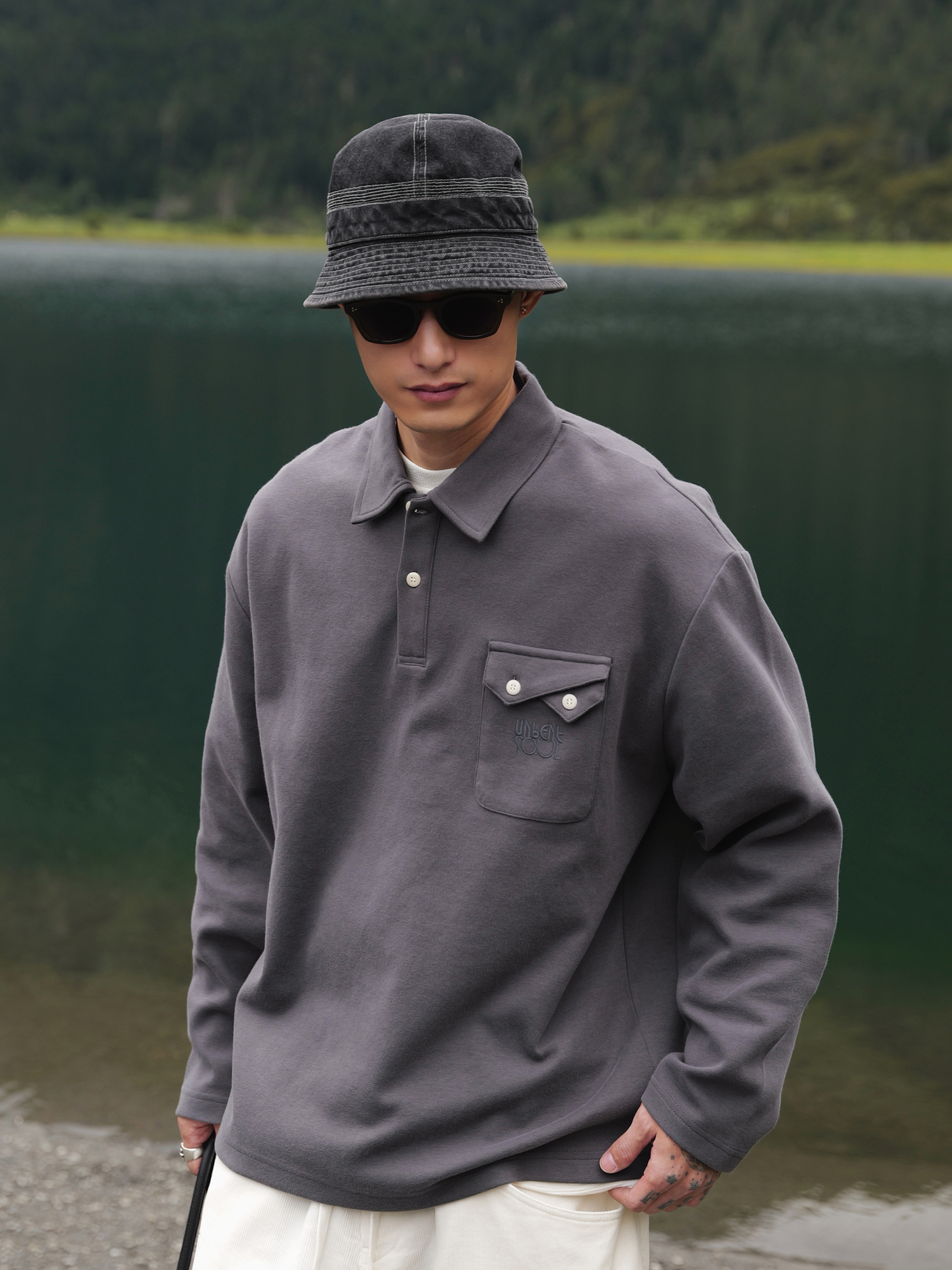 Unbent 26 A/W 雙扣兔耳口袋polo長袖