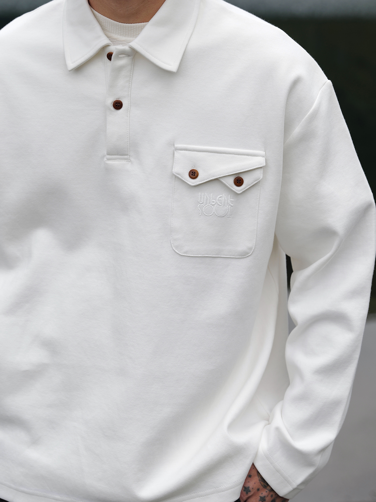 Unbent 26 A/W 雙扣兔耳口袋polo長袖