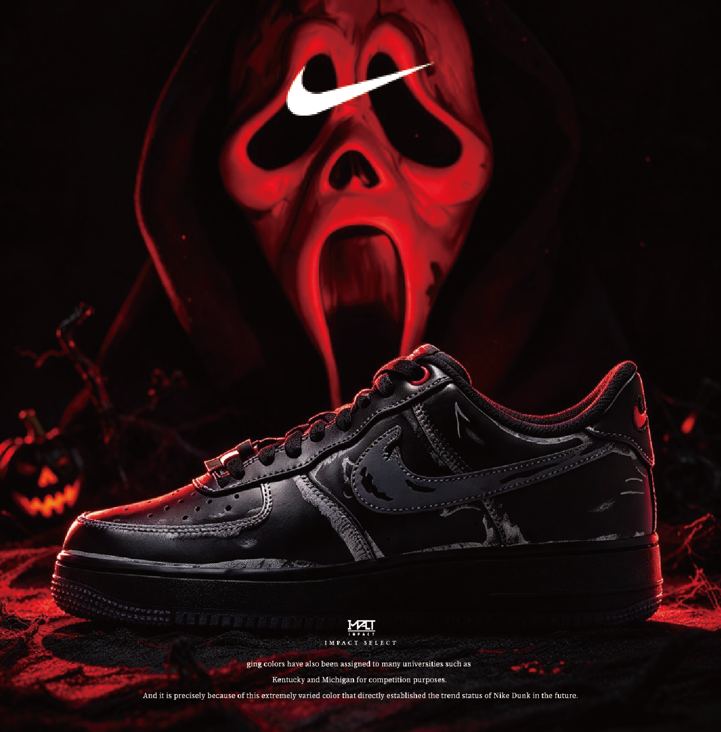 Nike Air Force 1 萬聖節限定 驚聲尖叫 IZ1207-010