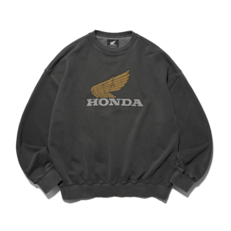 【代購】本田 HONDA PHYSICAL EDUCATION Vintage Logo Sweat Shirt Charcoal 復古標誌大學T 炭灰色