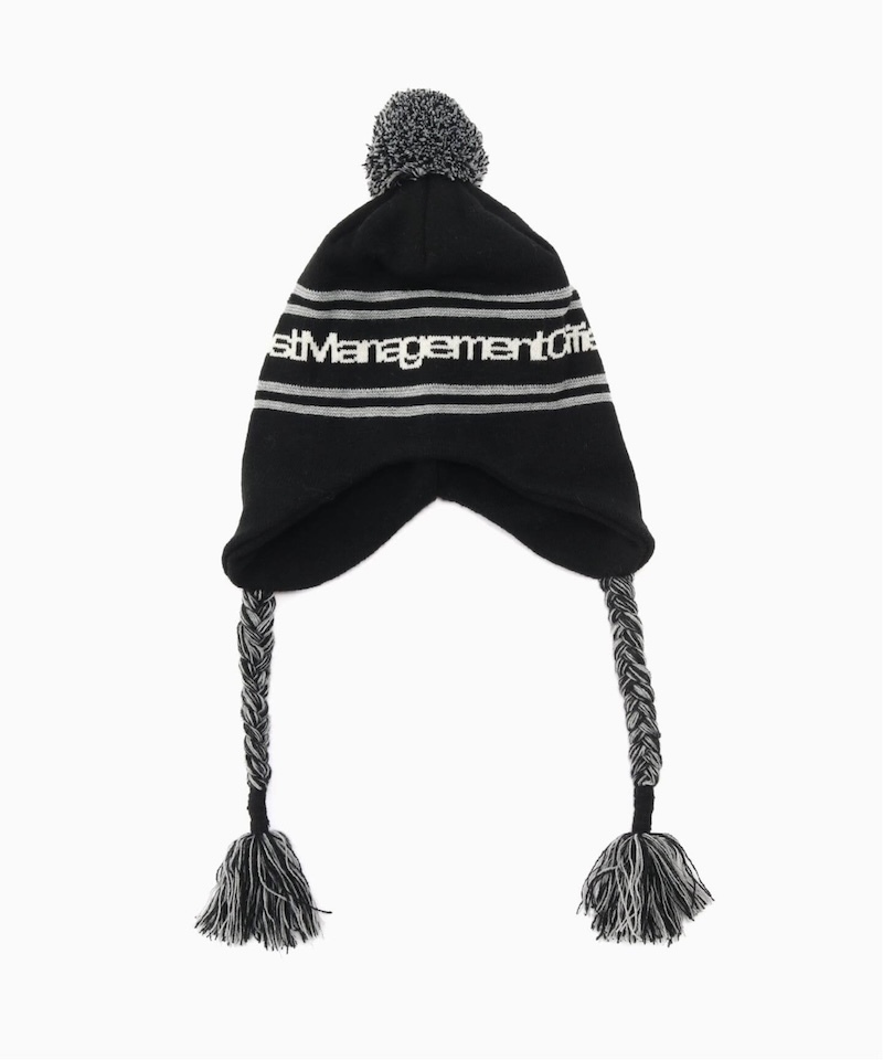 LMC - POM EARFLAP BEANIE - BLACK