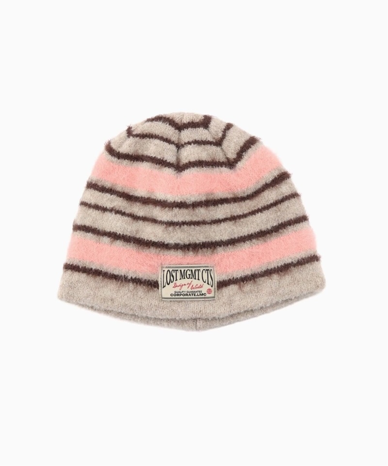 LMC - MOHAIR STRIPE BEANIE - PINK