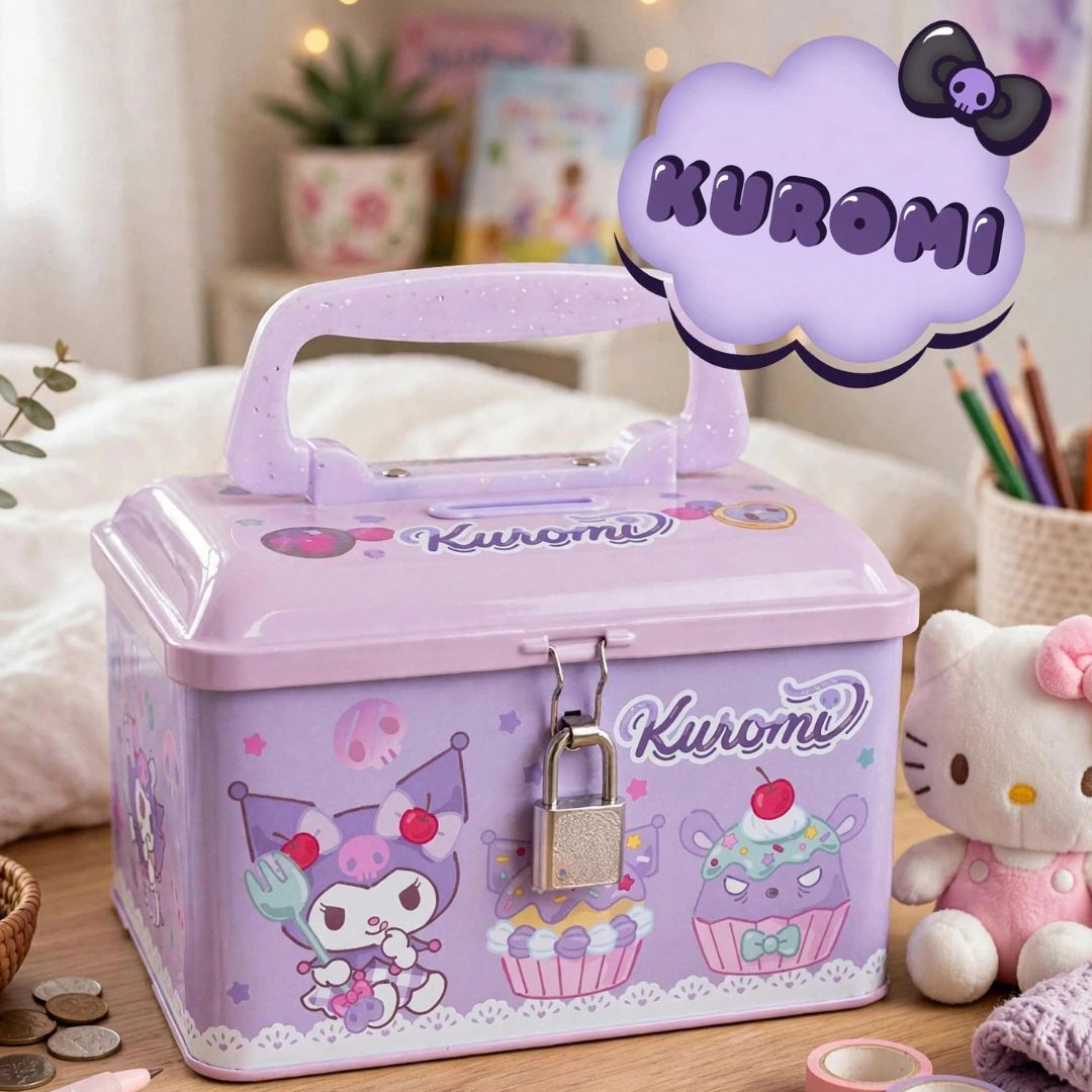佻皮魔女 Sanrio| 手挽鐵錢箱 錢罌