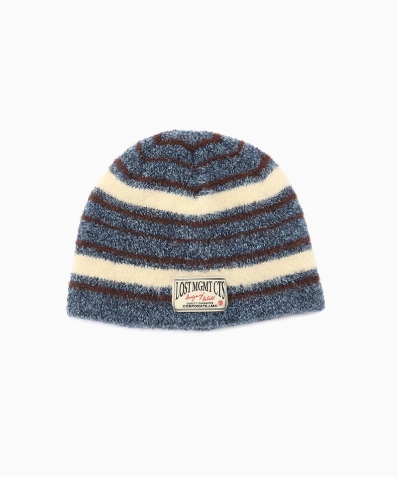LMC - MOHAIR STRIPE BEANIE - BLUE