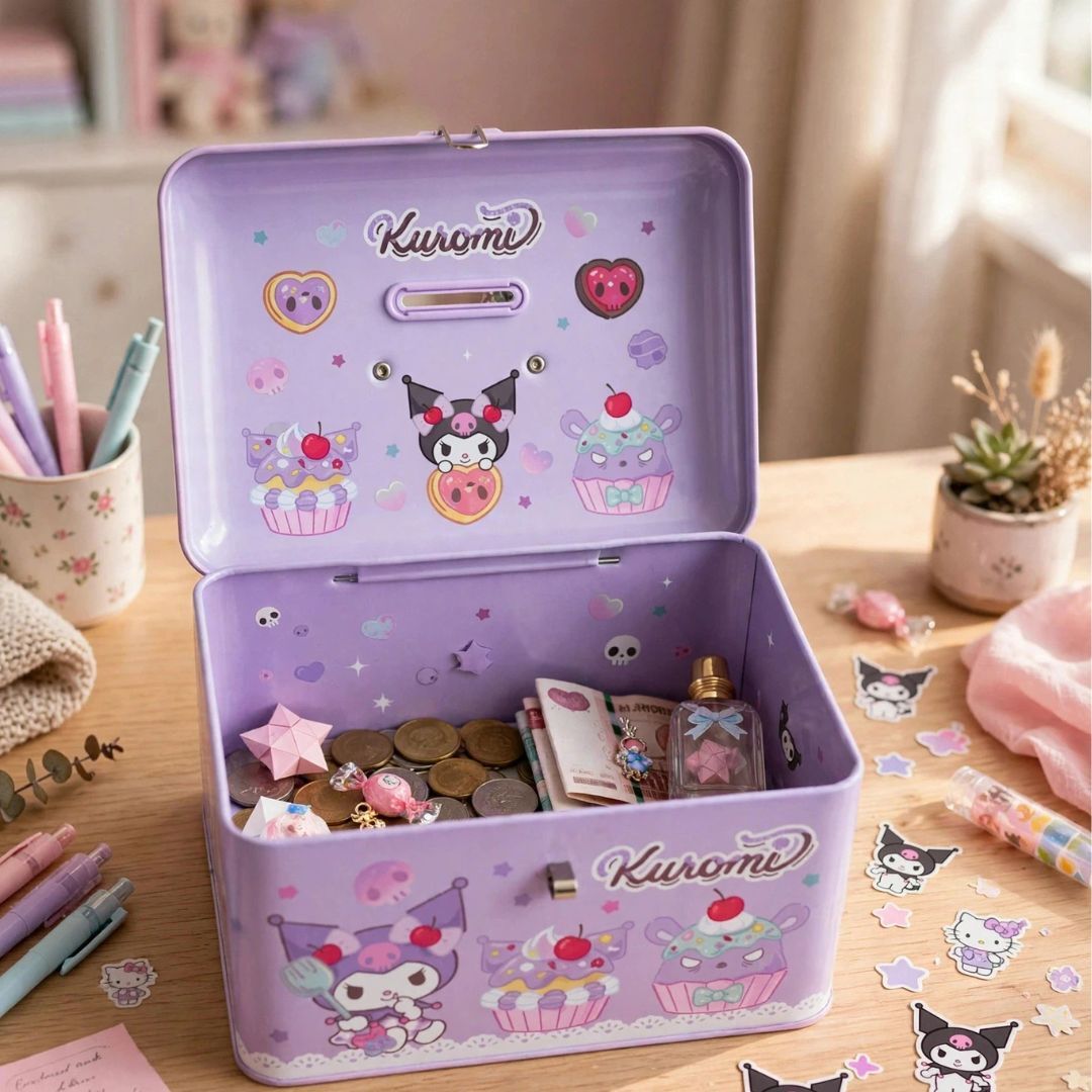 佻皮魔女 Sanrio| 手挽鐵錢箱 錢罌