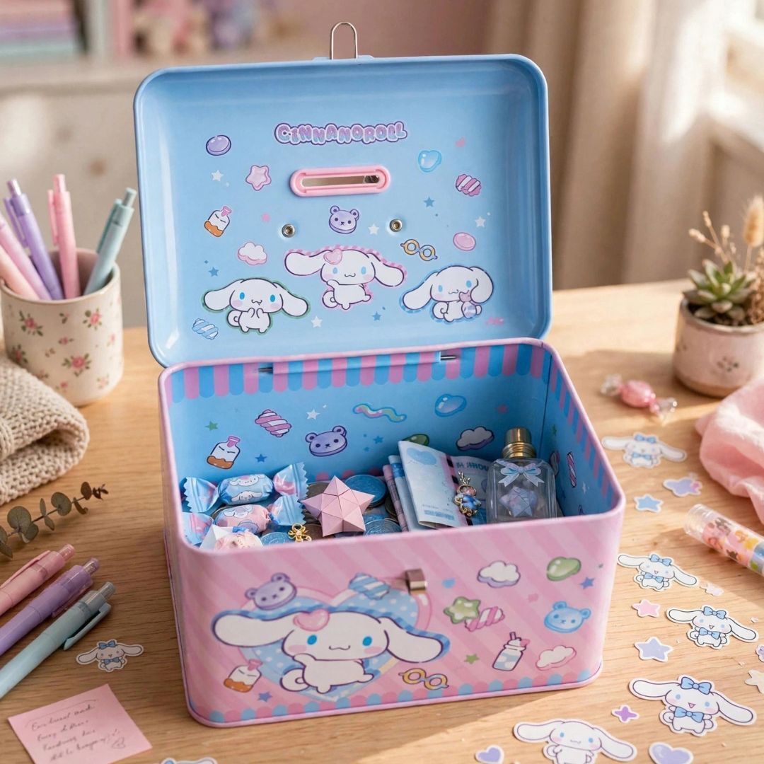 玉桂狗 Sanrio| 手挽鐵錢箱 錢罌