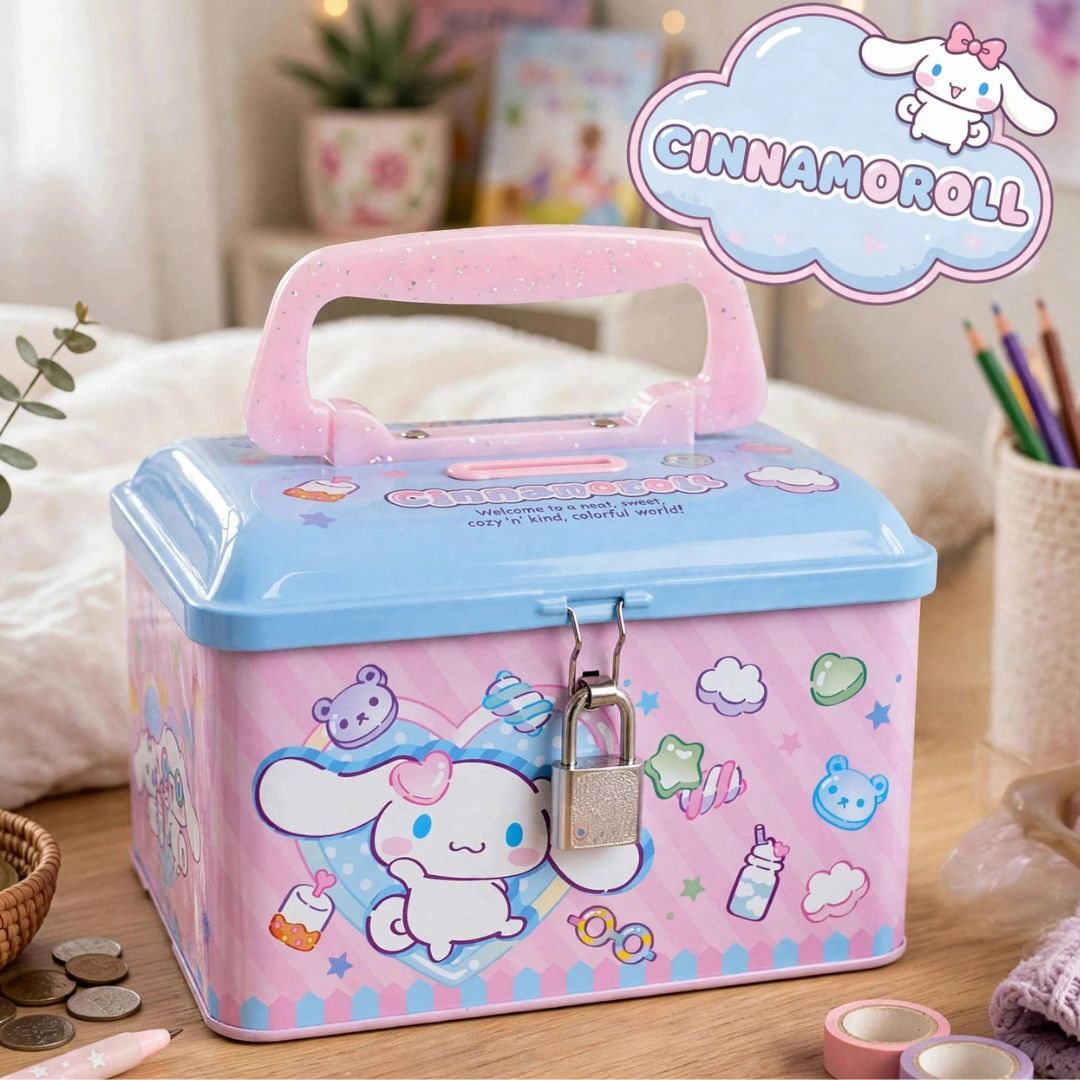 玉桂狗 Sanrio| 手挽鐵錢箱 錢罌