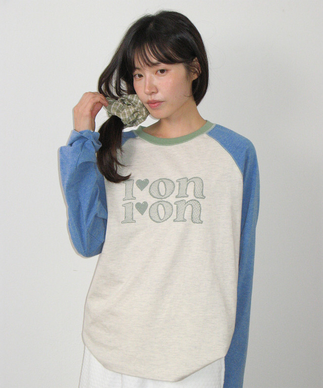 <韓國限時代購> RONRON FADED LOGO RAGLAN LONG SLEEVE