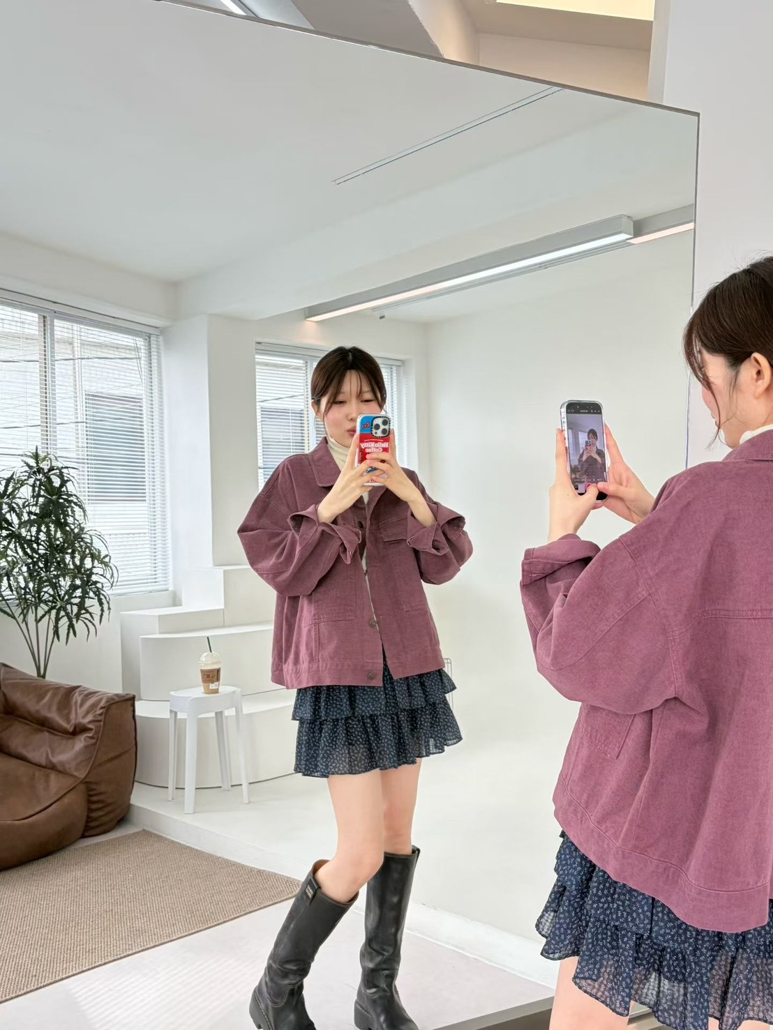 水細絨牛仔夾克