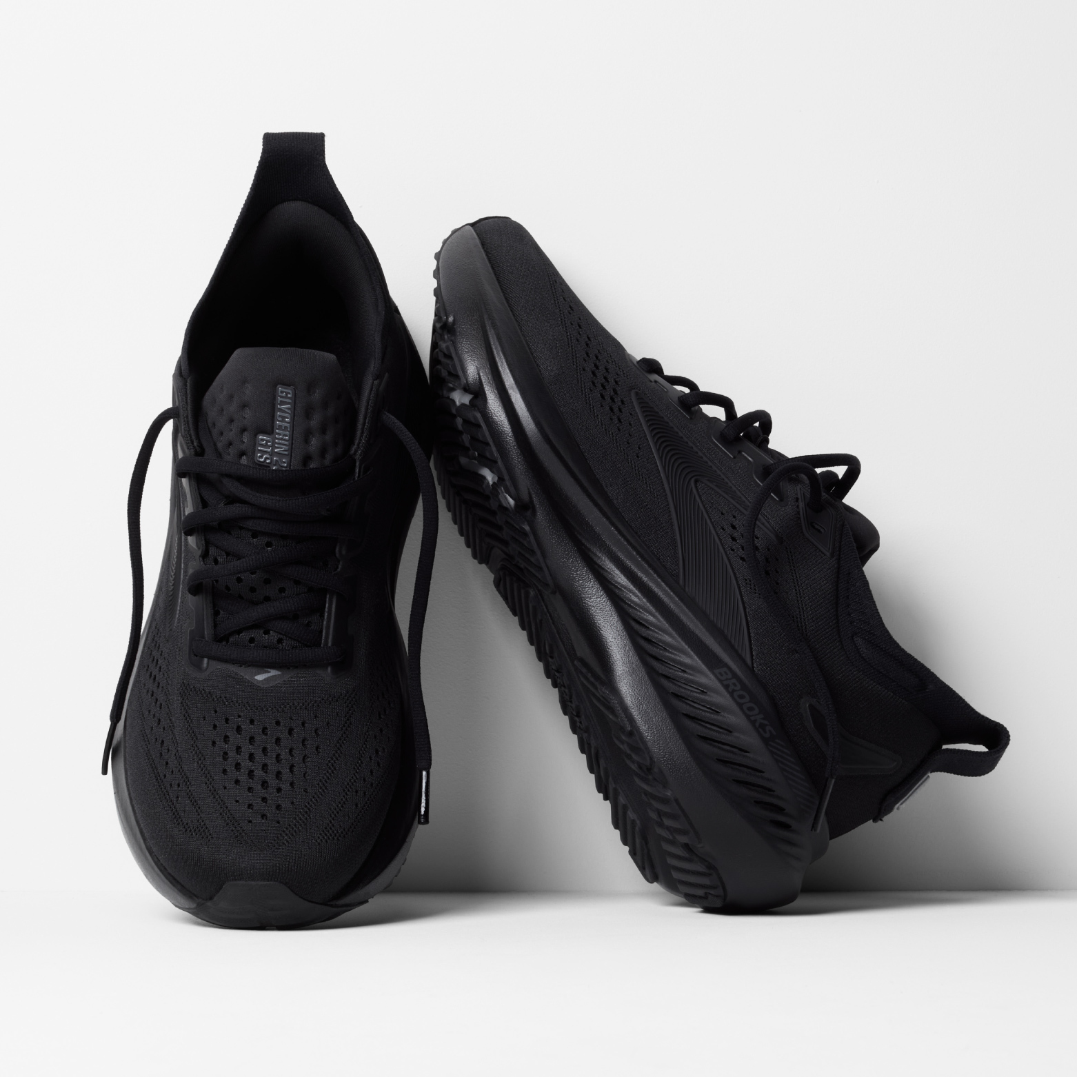 Brooks Men's Glycerin GTS 23 Running Shoes - Black/Black/Ebony - 2E