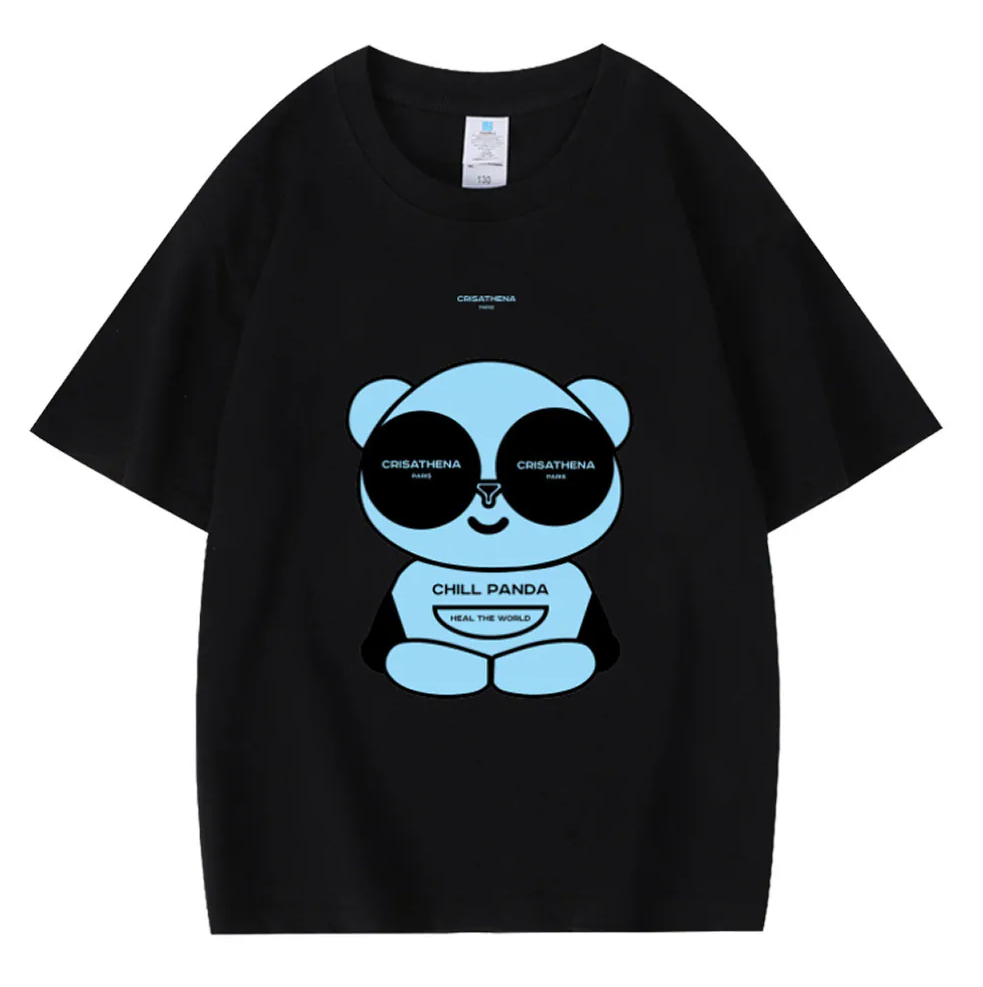 1009CT95-CRISATHENA-FH-Chill Panda 熊貓 T 恤 (A95 黑藍色 / B95 黑咖啡色 / C95 黑綠色 / D95 黑粉紅色 / E95 黑黃色 / F95 白藍色 / G95白咖啡色 / H95 白綠色 / J95 白粉紅色 / K95 白黃色)