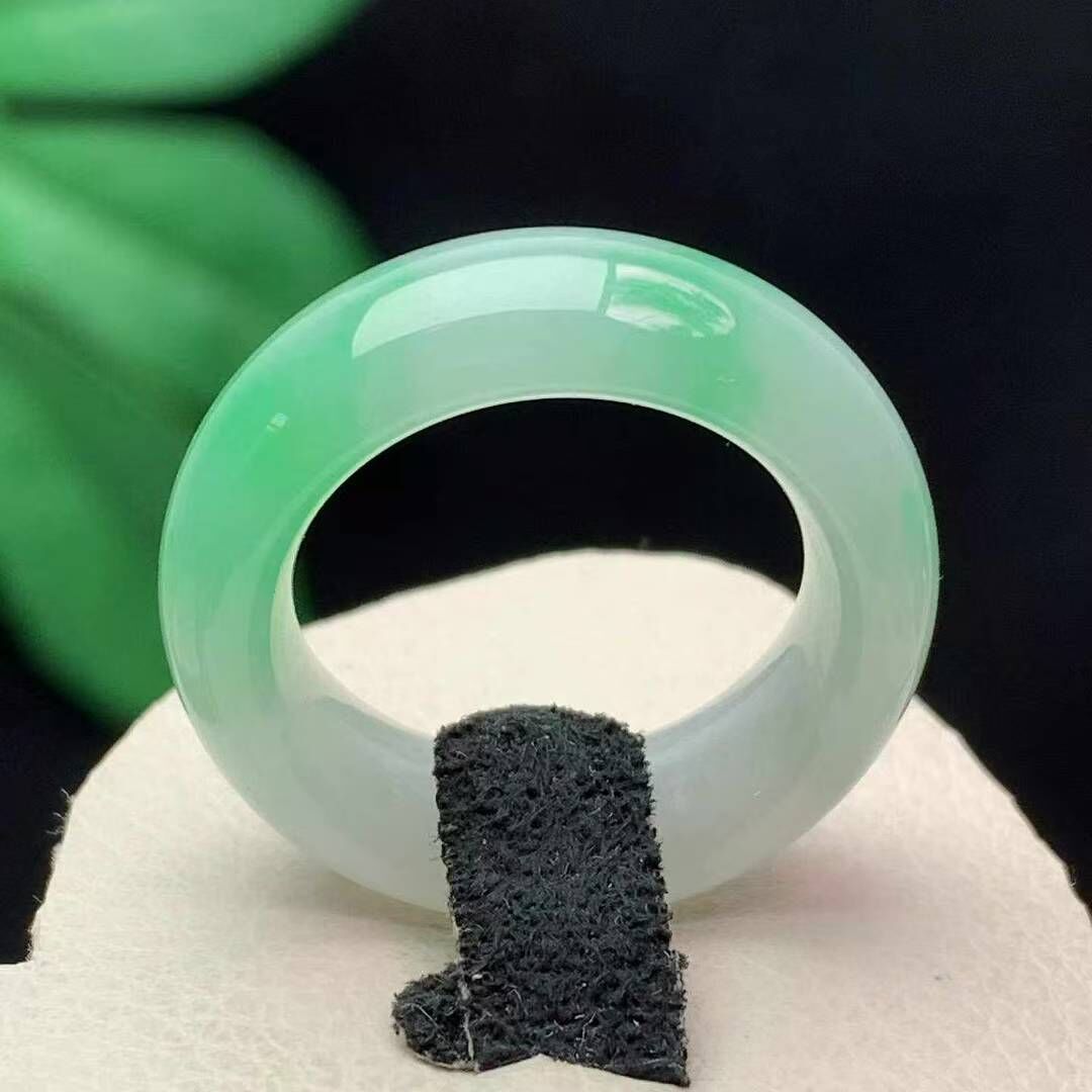 翡翠飄綠戒指 (圈口 21號),天然翡翠A玉, 緬甸玉, Jade, Jadeite