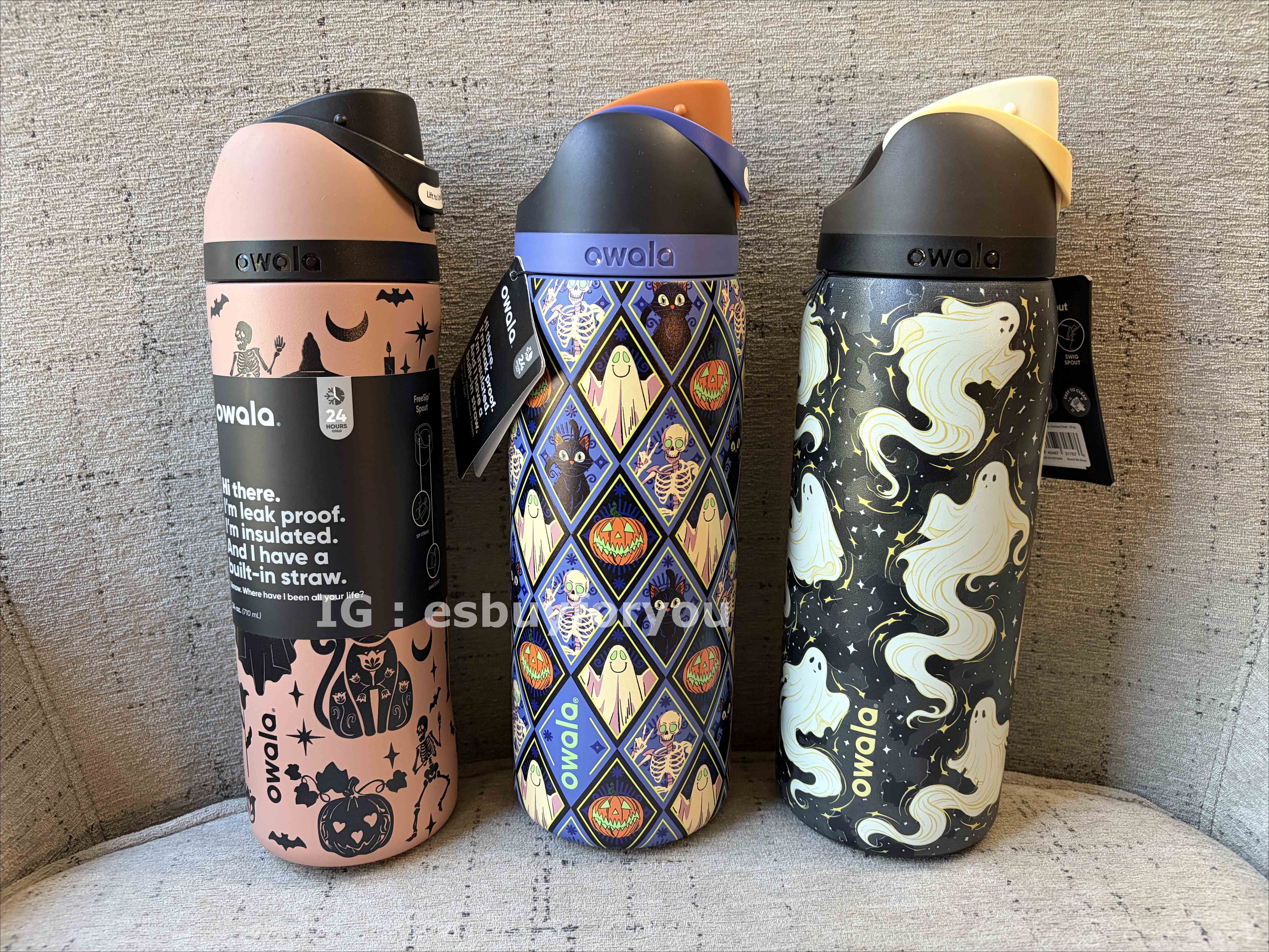 【限時】Owala 萬聖節限定 不鏽鋼 FreeSip 水壺 (內有吸管) (多款)