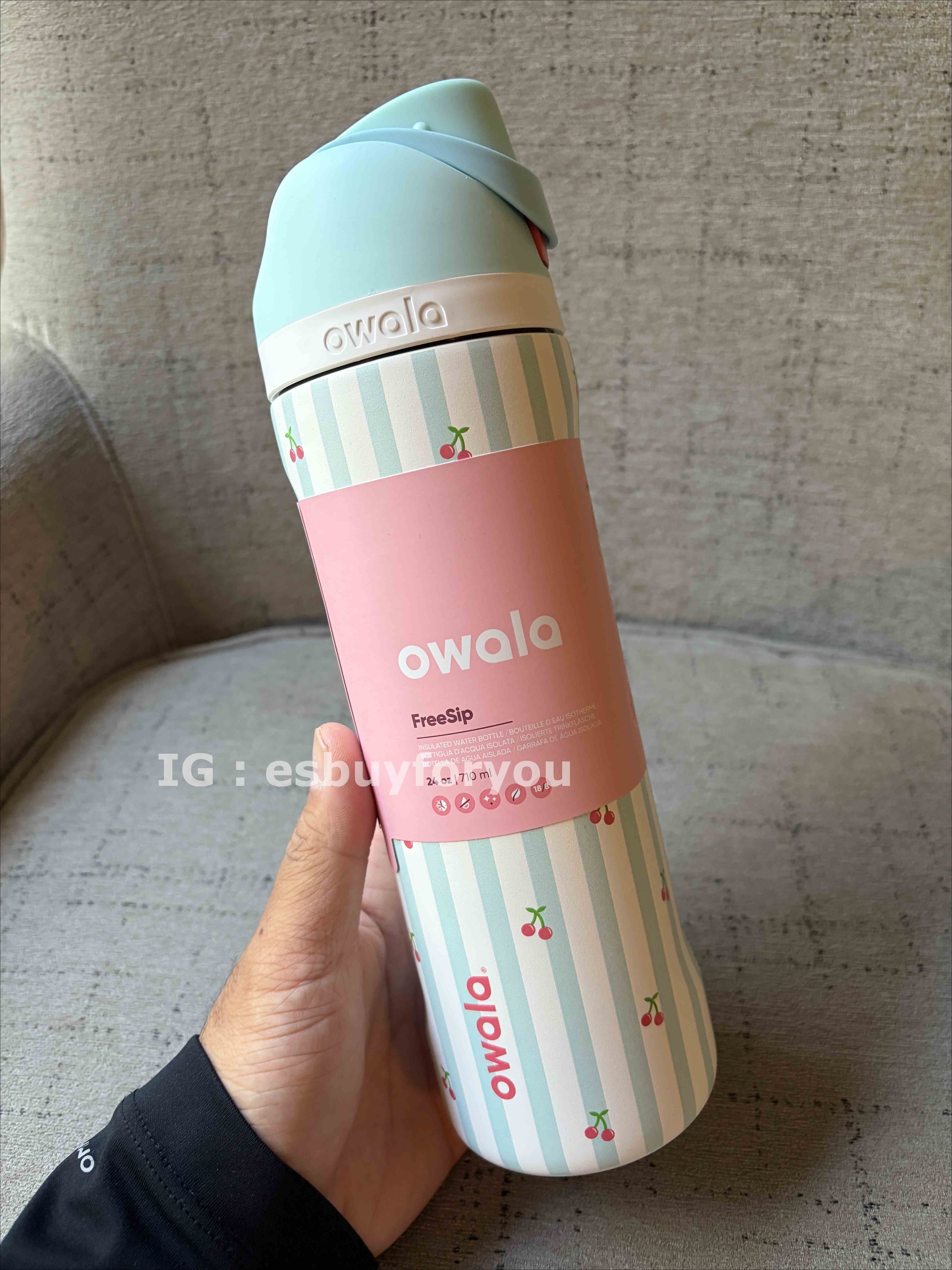 Owala x SCHEELS  (24oz 710ml) 櫻桃造型 不鏽鋼 FreeSip 水壺 (內有吸管)