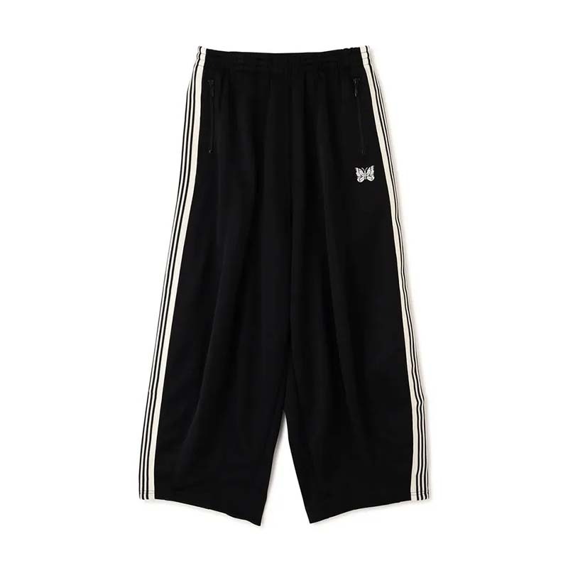 Needles x LHP H.D. Track Pant - Poly Smooth BLAKC OFF 長褲 休閒 黑白 SX1521-BF [台灣現貨]