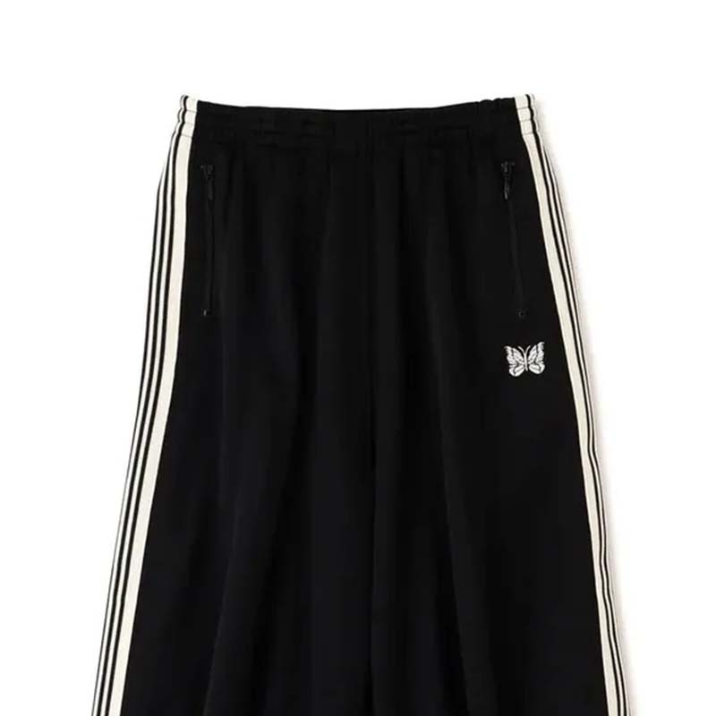 Needles x LHP H.D. Track Pant - Poly Smooth BLAKC OFF 長褲 休閒 黑白 SX1521-BF [台灣現貨]