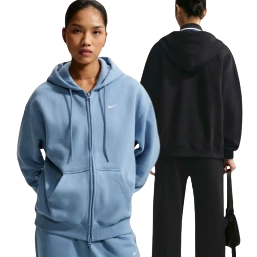 【官網限定】NIKE STUDIO FLEECE 連帽外套 KARINA同款 IM8085-黑001-藍486 IX