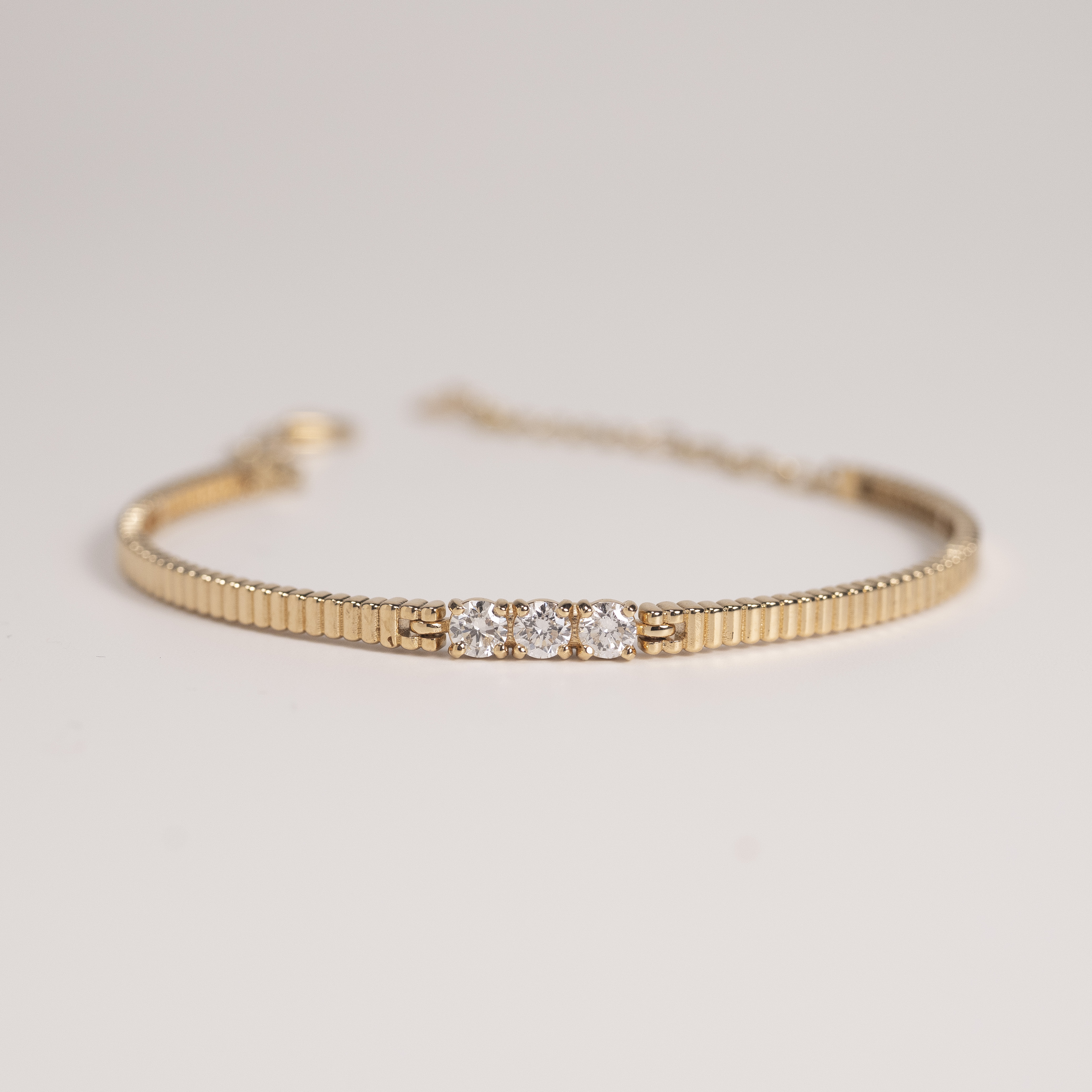 18K Celestia Pavé Diamond Semi-Bangle