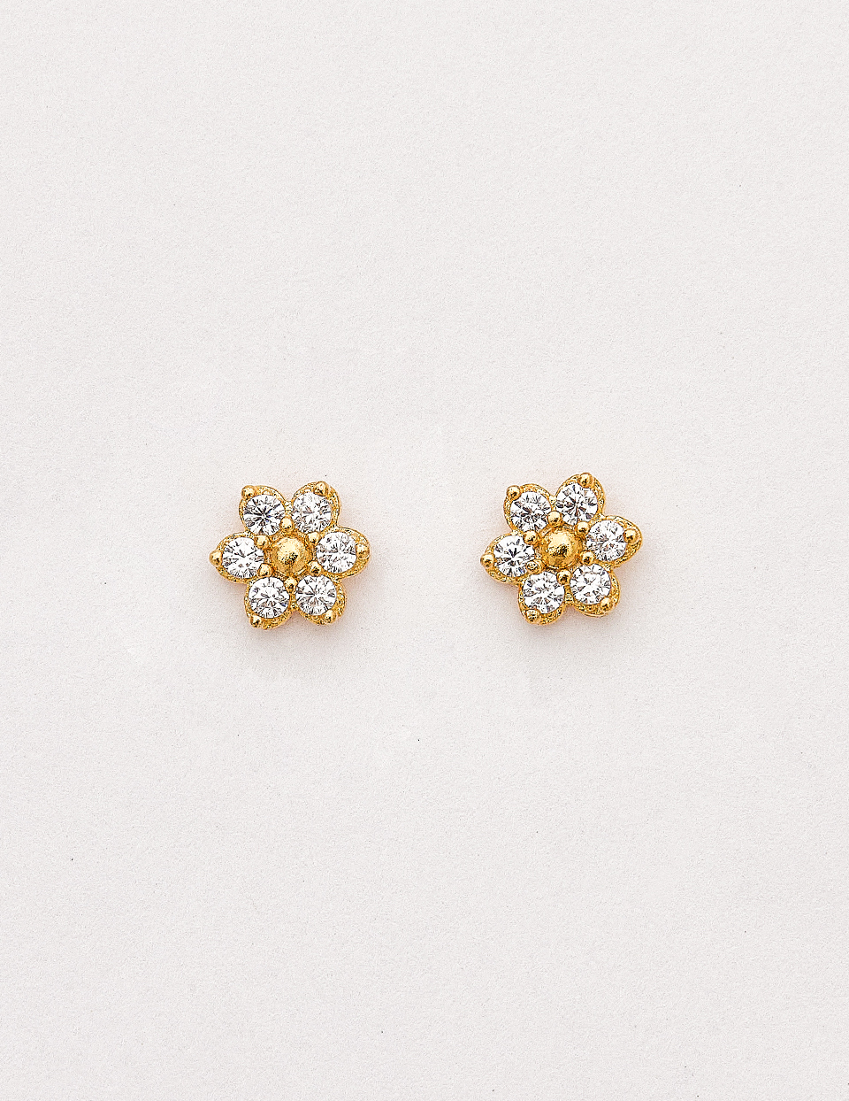 【925純銀】花朵．針式耳環