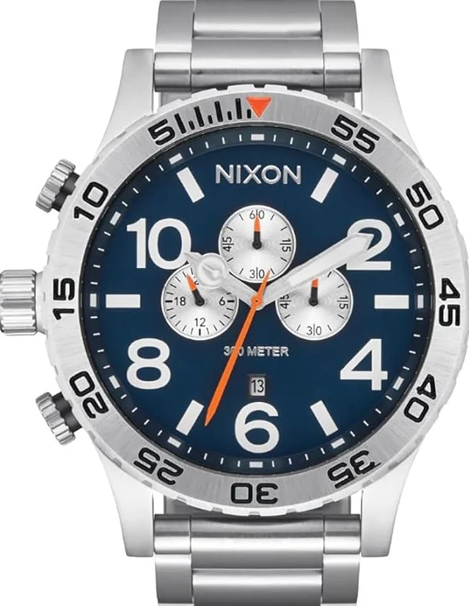 萬年鐘錶 - NIXON 尼克森 THE 51-30  CHRONO 藍色面盤大錶徑計時碼表系列男錶 300M防水 A1389-5210 錶徑51MM