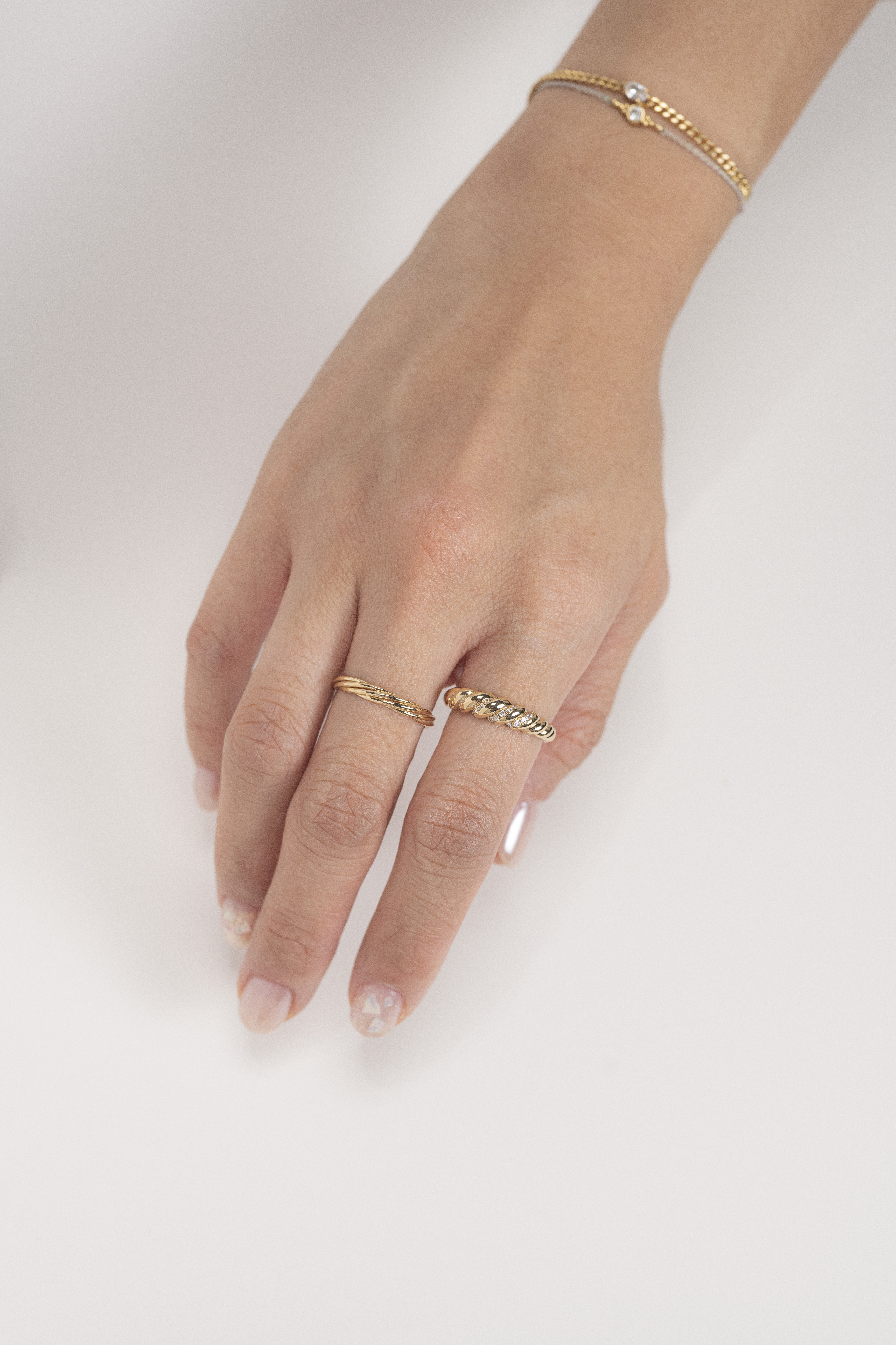 18K Dual Silk Flow Ring