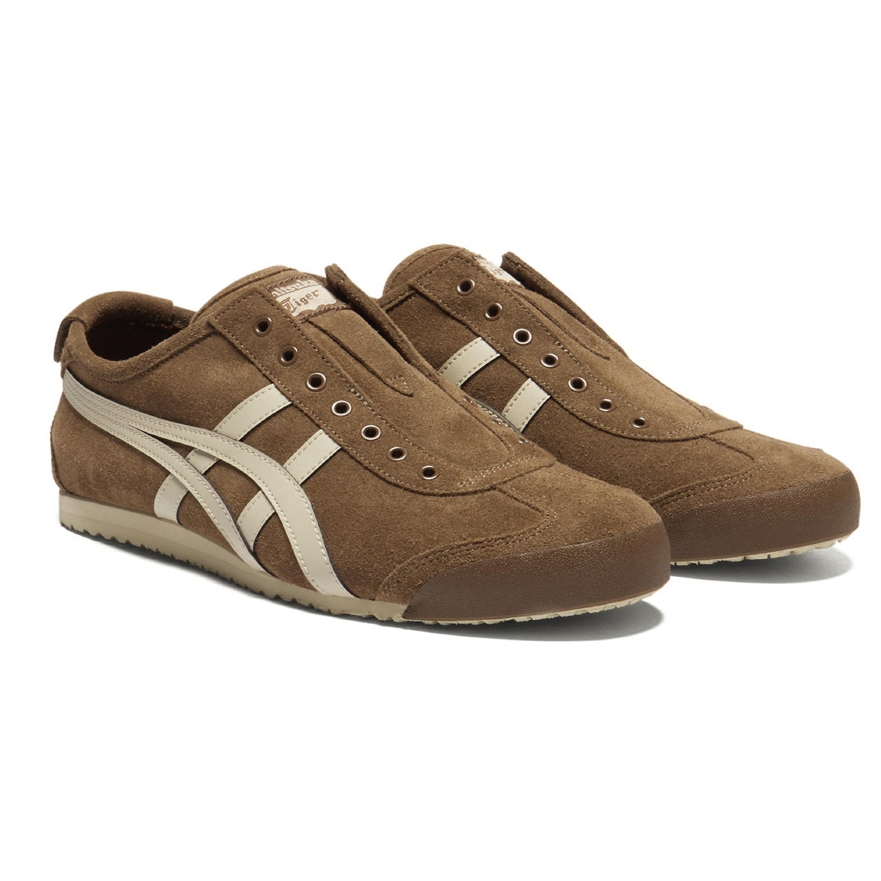 Onitsuka Tiger MEXICO 66 SLIP-ON 懶人鞋 深棕底米虎爪紋