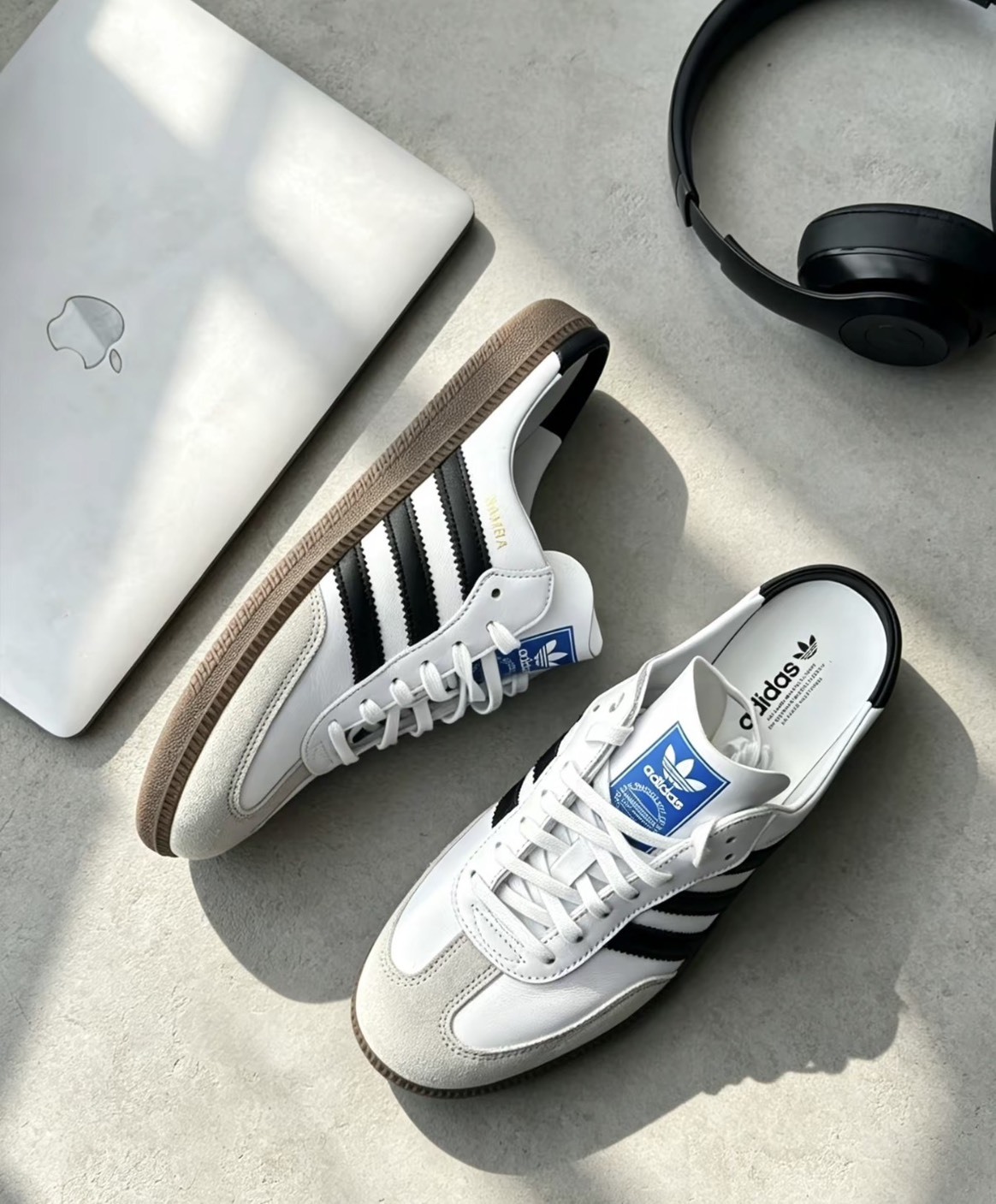 <雙十限定活動🇹🇼> Adidas Samba OG Mule 穆勒薄底懶人鞋 白色