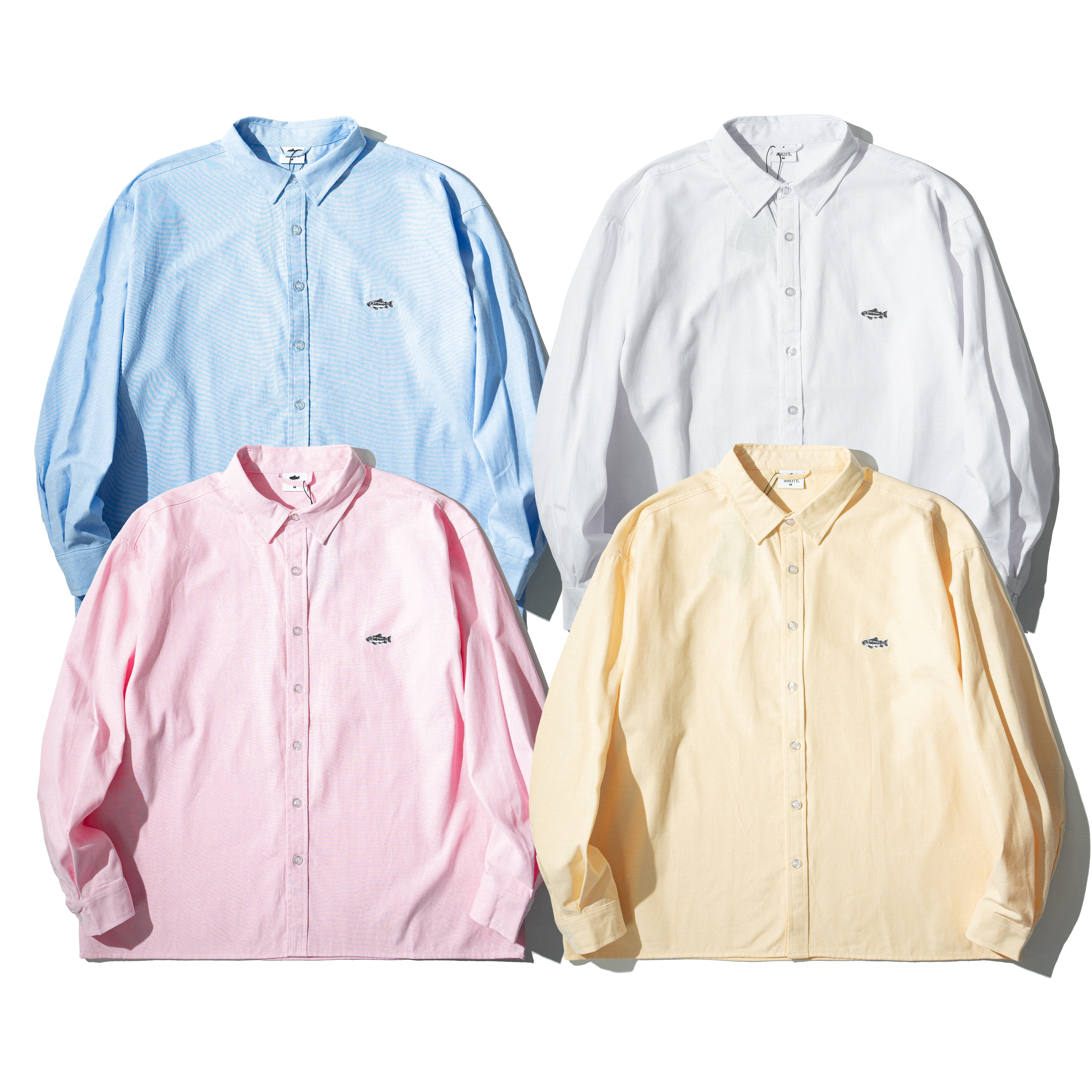 AGILITY Embroidery Oxford LS Shirt 小鮭魚 牛津 長袖襯衫 [SH-N03]
