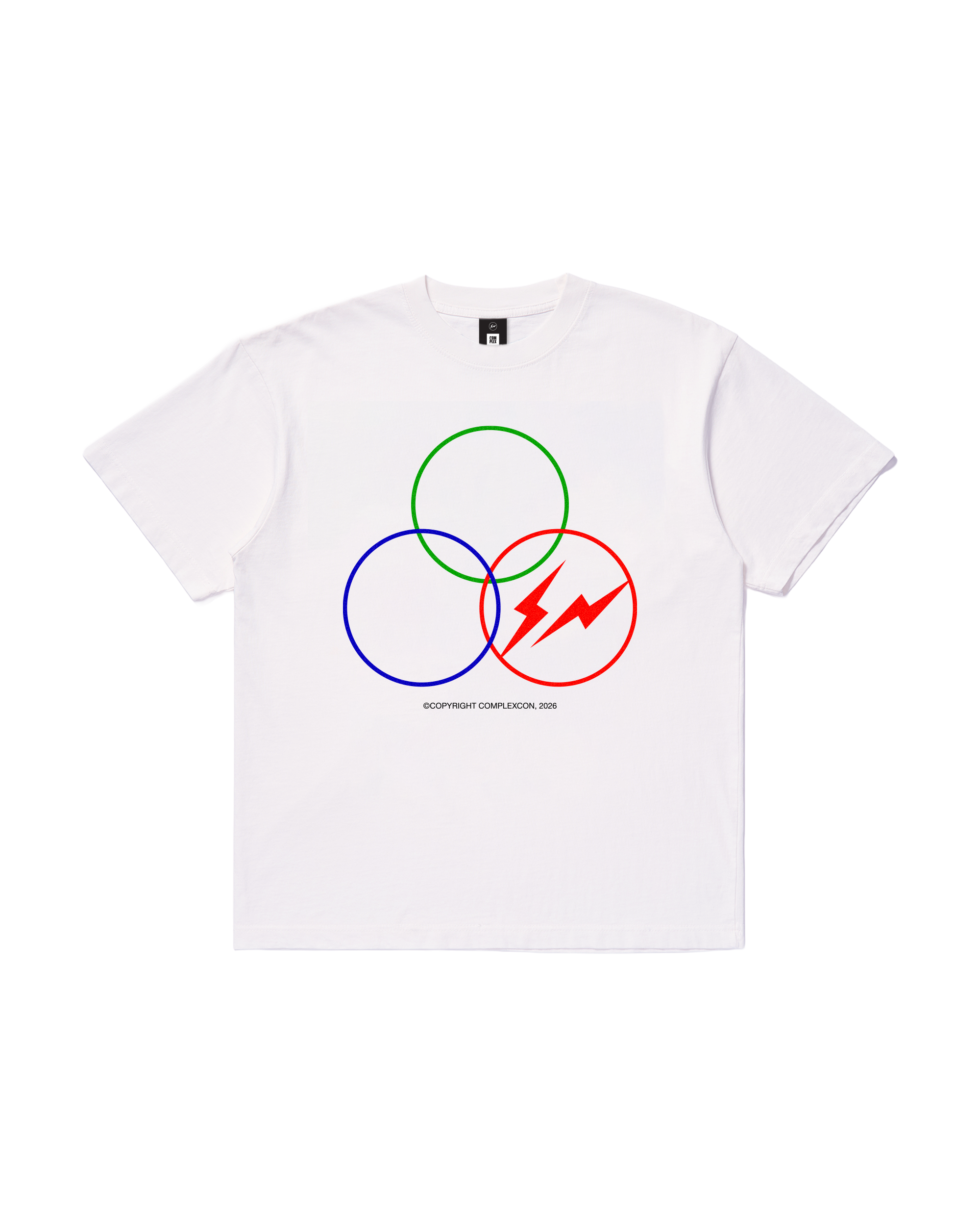 FRAGMENT X COMPLEXCON - RINGS TEE (WHITE/BLACK) 黑色 白色 短TEE 藤原浩 聯名款 閃電