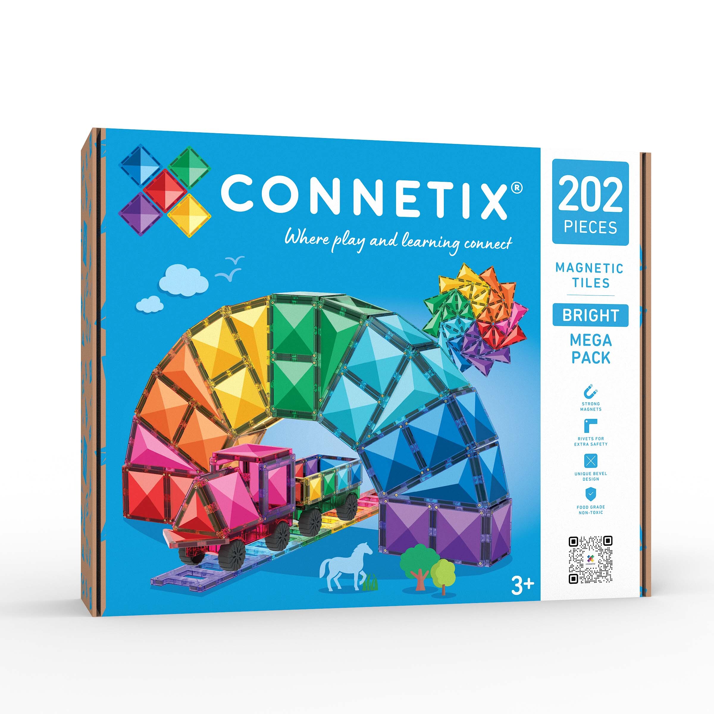 Connetix 磁樂®- 202片亮彩建構組