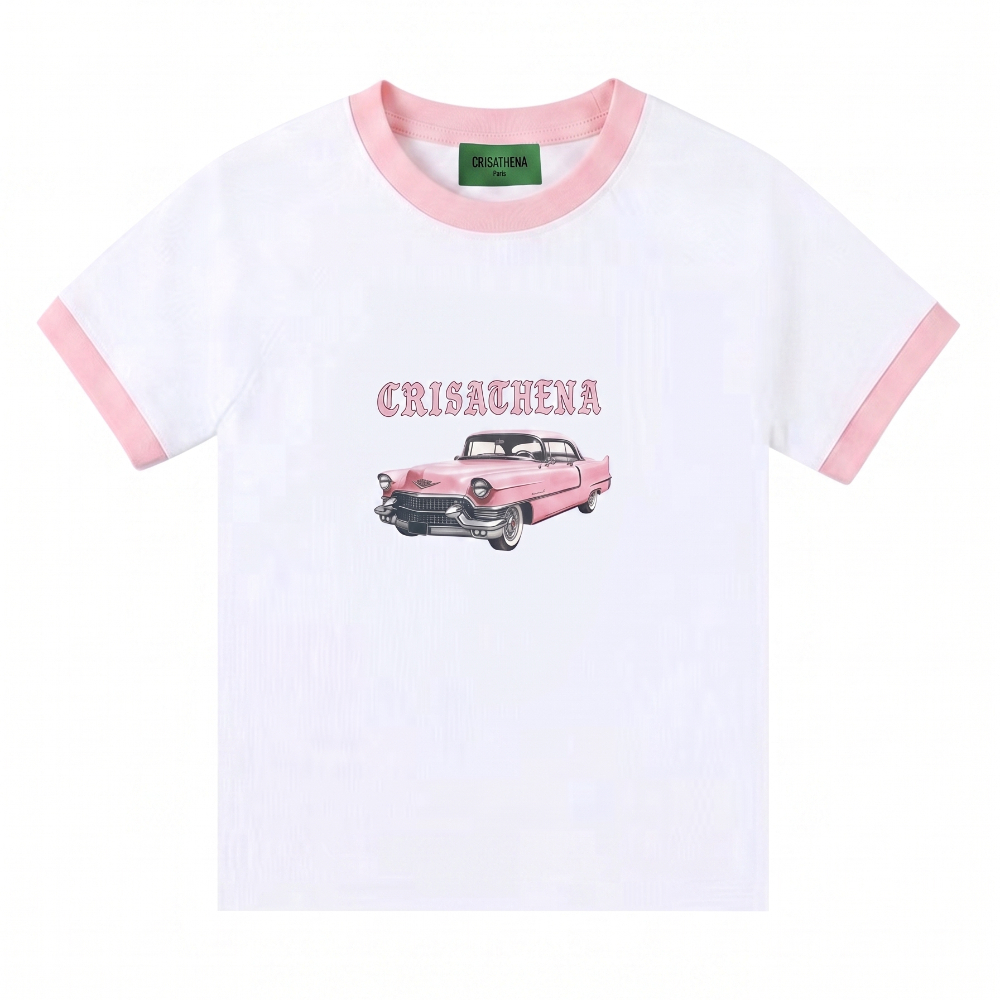 1009CT125-CRISATHENA-FH-粉紅車 T 恤 (A125 白色)