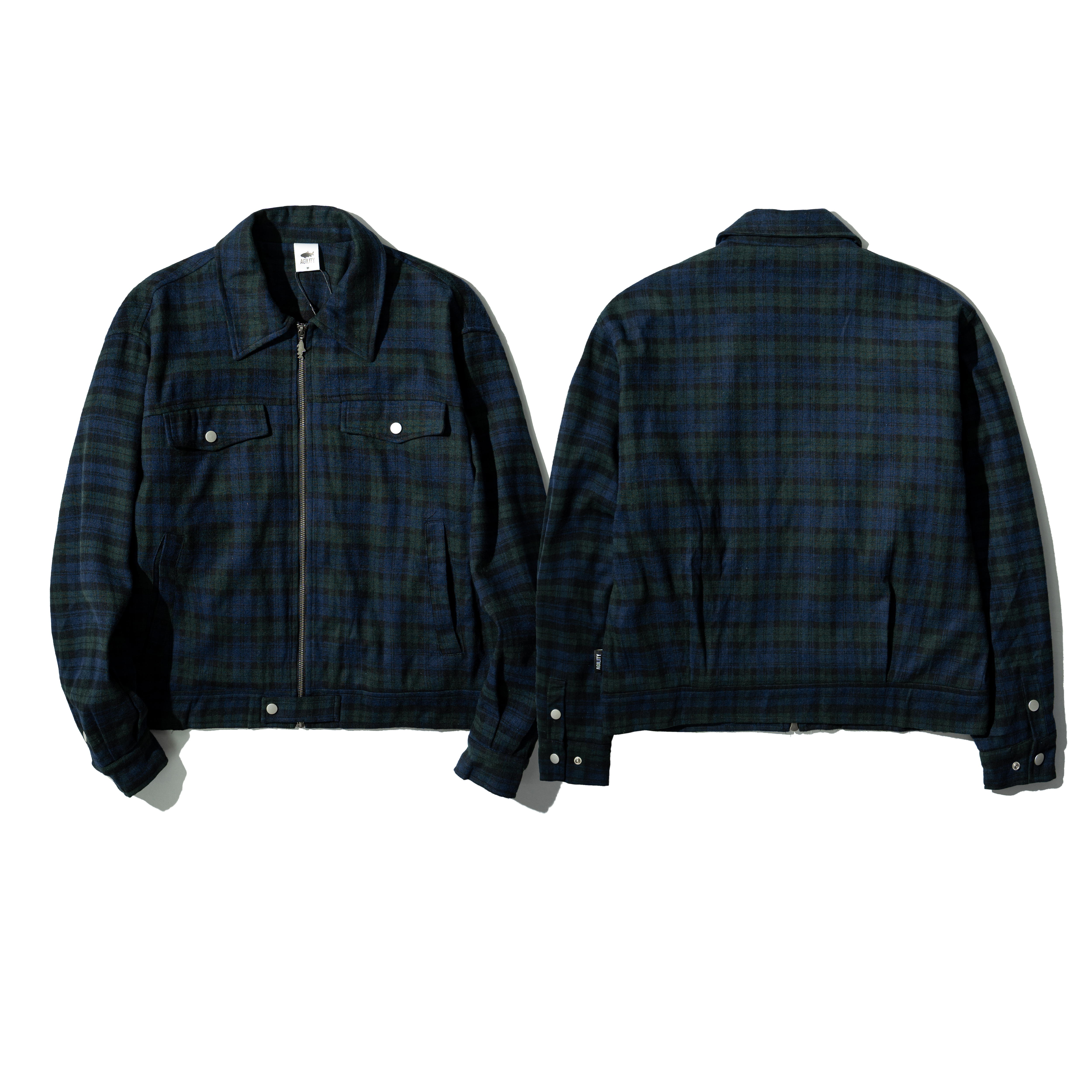AGILITY Plaid Zip Jacket 綠格紋 拉鍊外套 [NJ-58]