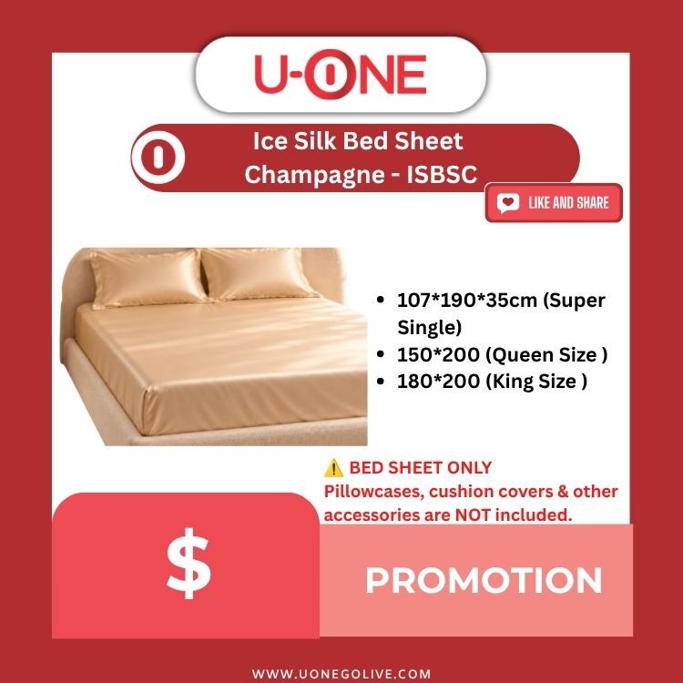 Ice Silk Bed Sheet  Champagne - ISBSC