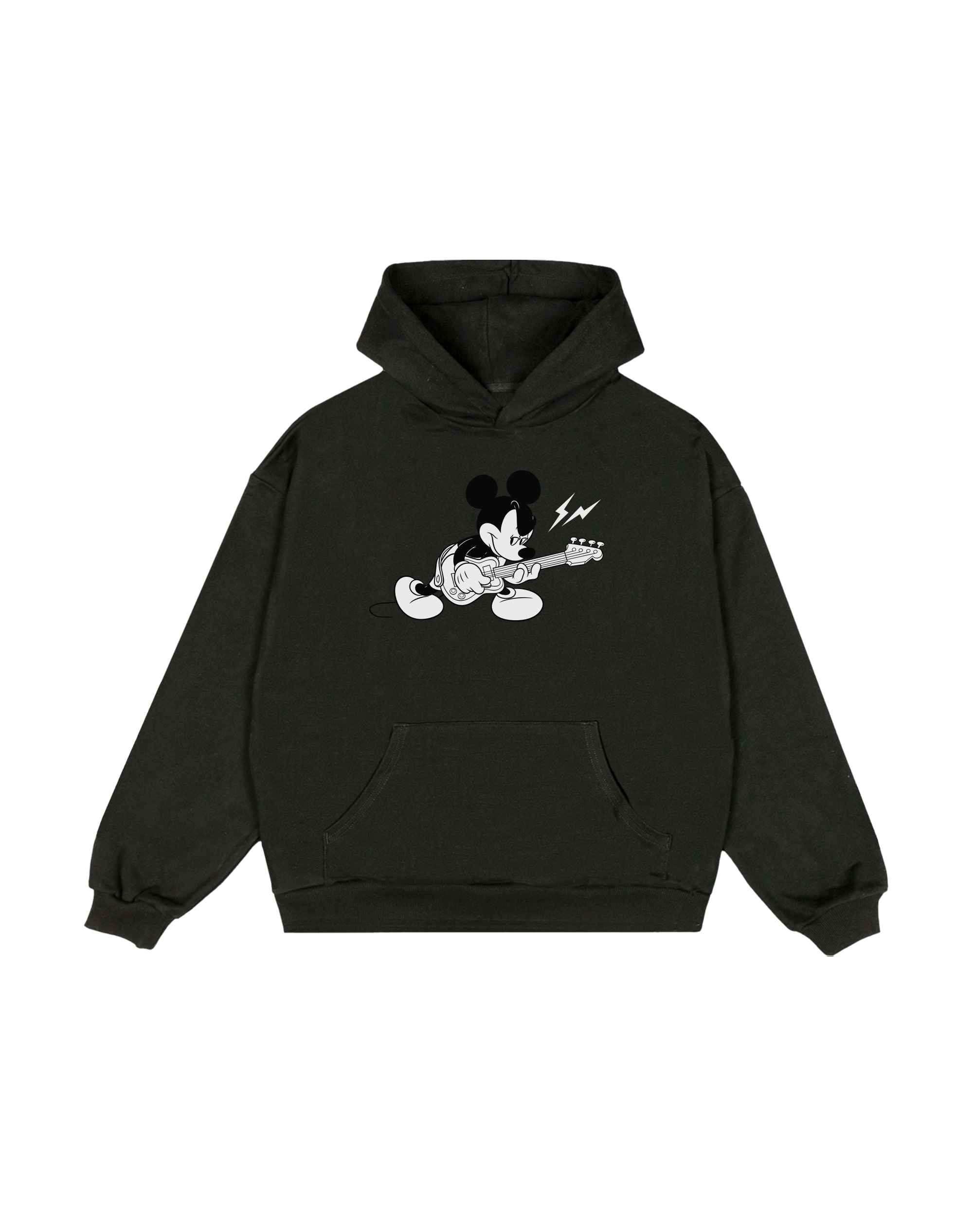 FRAGMENT X DISNEY MICKEY - MICKEY ELECTRIC PULLOVER HOODIE (VINTAGE BLACK/HEATHER GREY) 復古黑 石南灰 帽TEE 藤原浩 迪士尼 聯名款 閃電 米奇