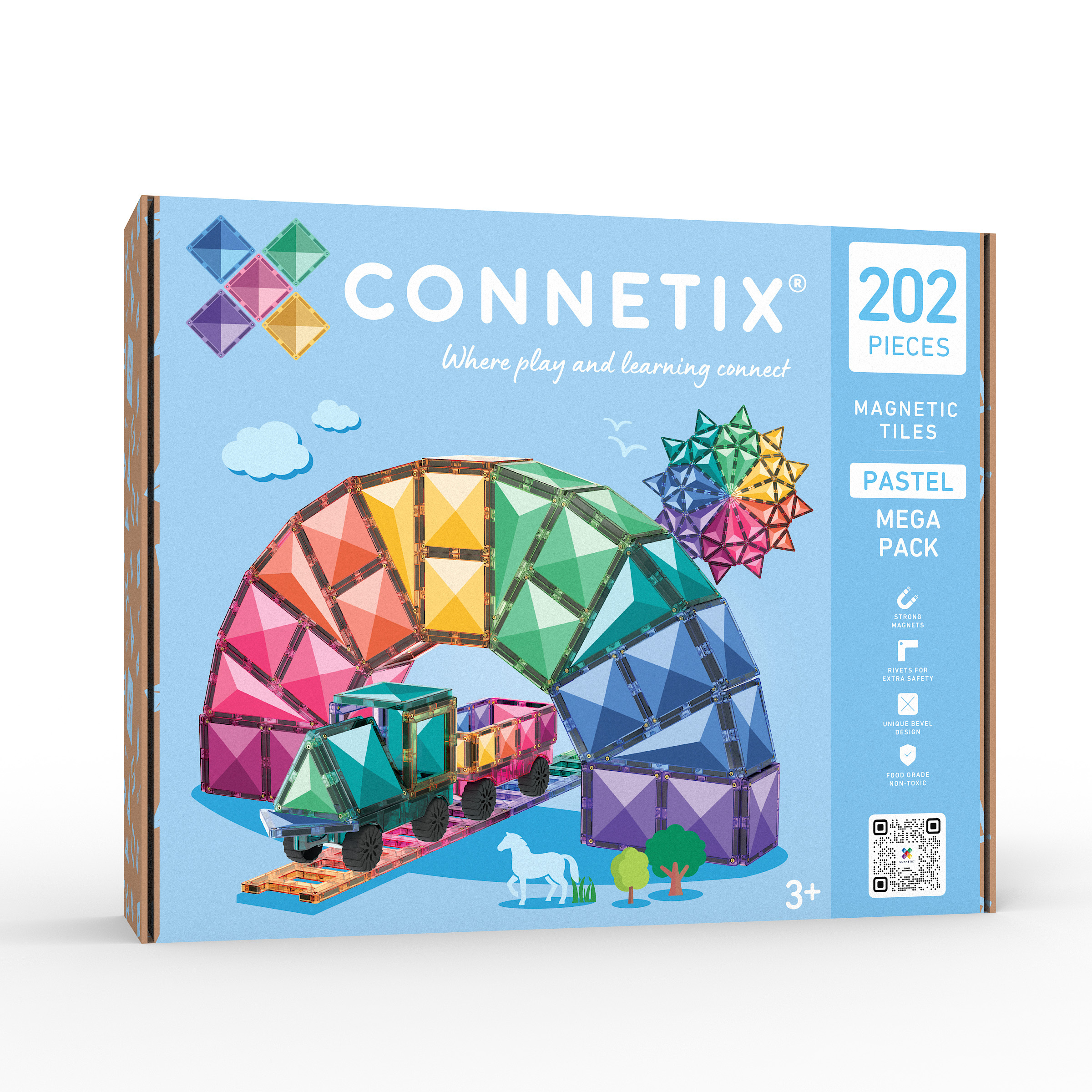 Connetix 磁樂®- 202片粉彩建構組