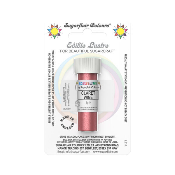 Sugarflair Lustre Dust Claret Wine 2g
