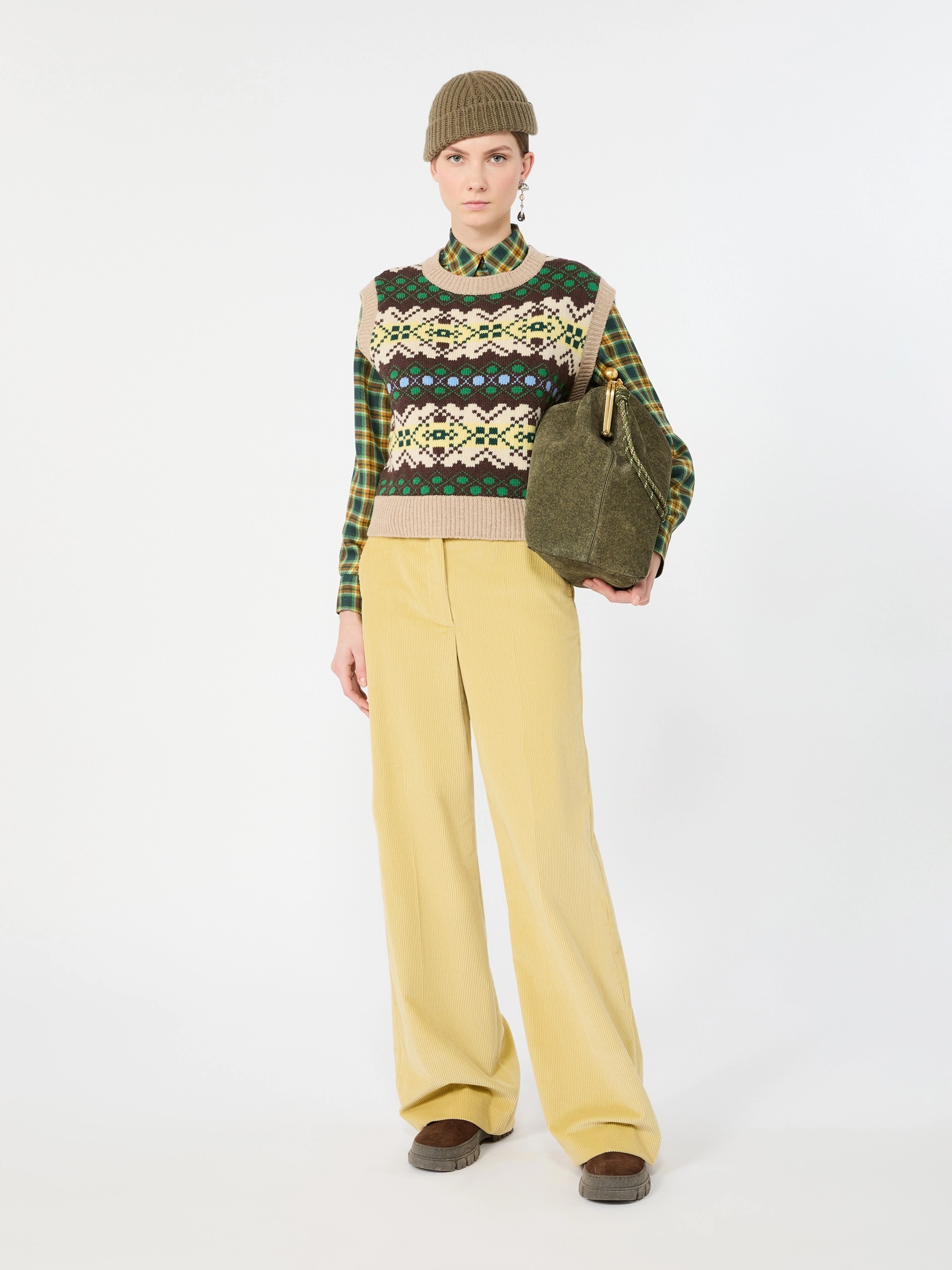 Max Mara 圓領幾何針織背心