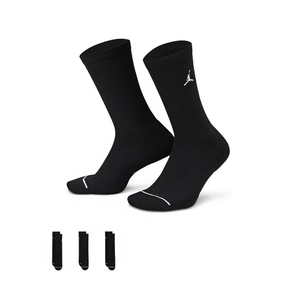 Nike Jordan Everyday 三入 黑色 喬丹 運動 休閒 長襪 中筒襪 DX9632-010