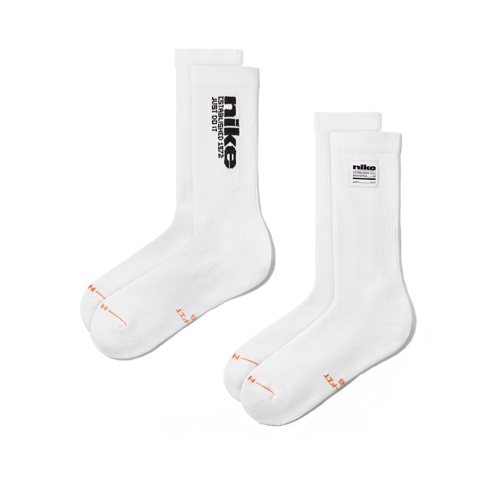 Nike Everyday Elevated 兩入 白色 速乾 透氣 運動 休閒 長襪 中筒襪 IH8525-901