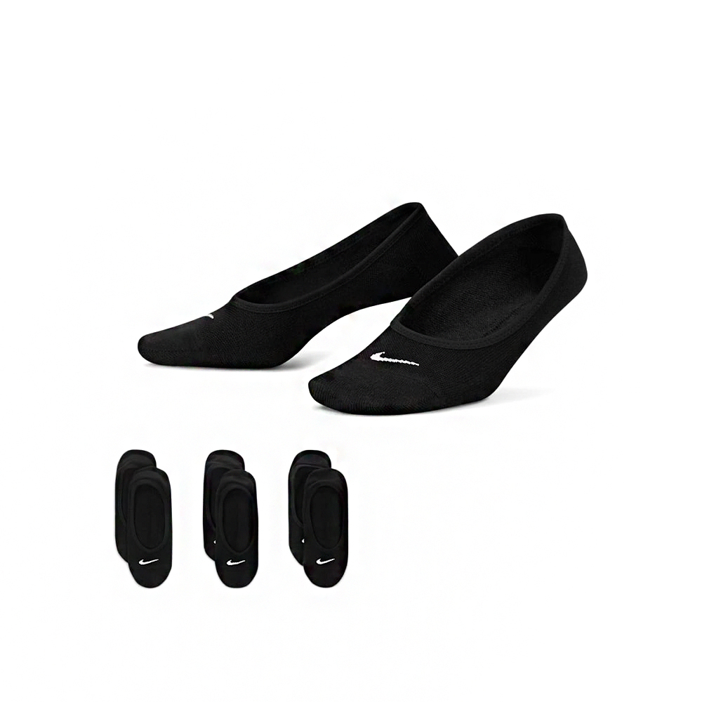 Nike Women Lightweight No-Show 女款 黑色 三入 船型襪 隱形襪 SX4863-010