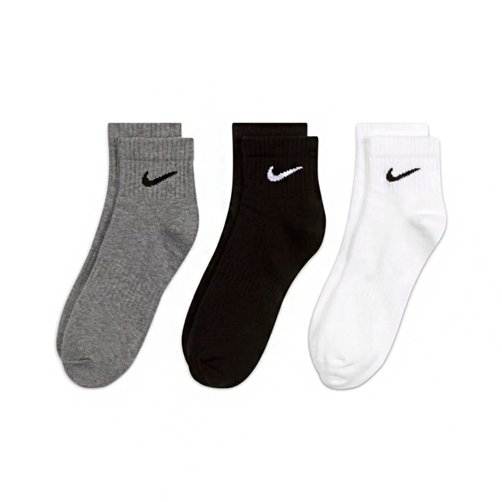 Nike Everyday Lightweight Crew 三入 白灰黑色 短襪 踝襪 SX7677-964