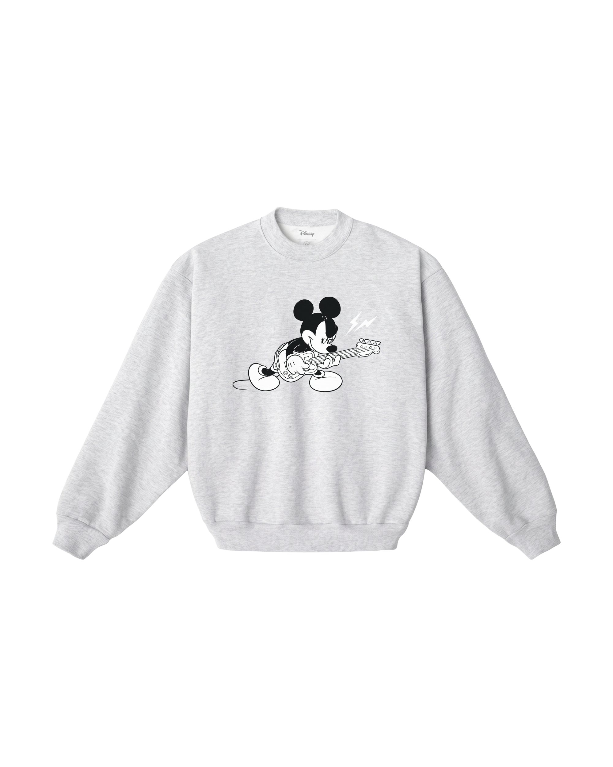 FRAGMENT X DISNEY MICKEY - MICKEY ELECTRIC CREW NECK (HEATHER GREY) 石南灰 長袖TEE 藤原浩 迪士尼 聯名款 閃電 米奇