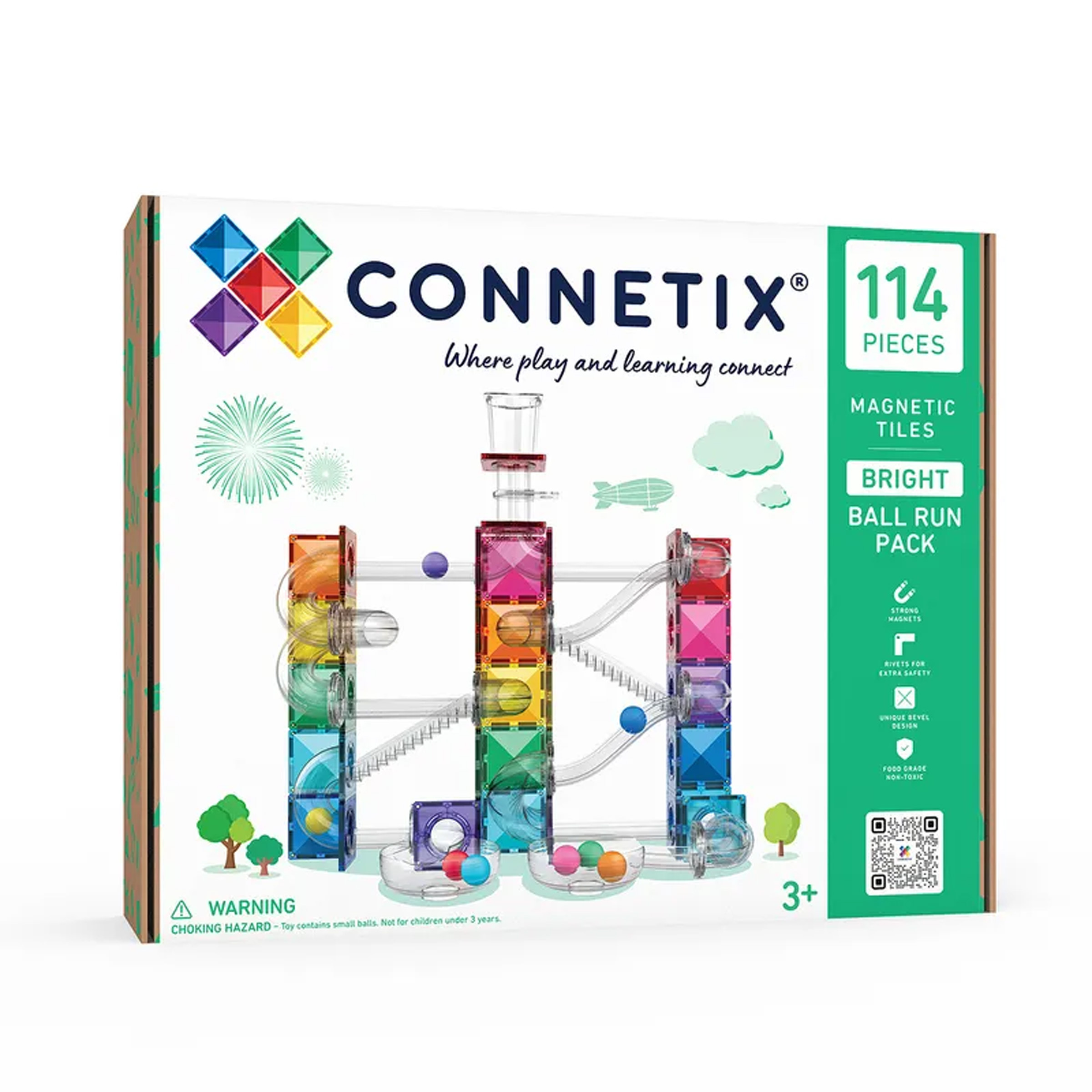 Connetix 磁樂®- 114片 亮彩球道組