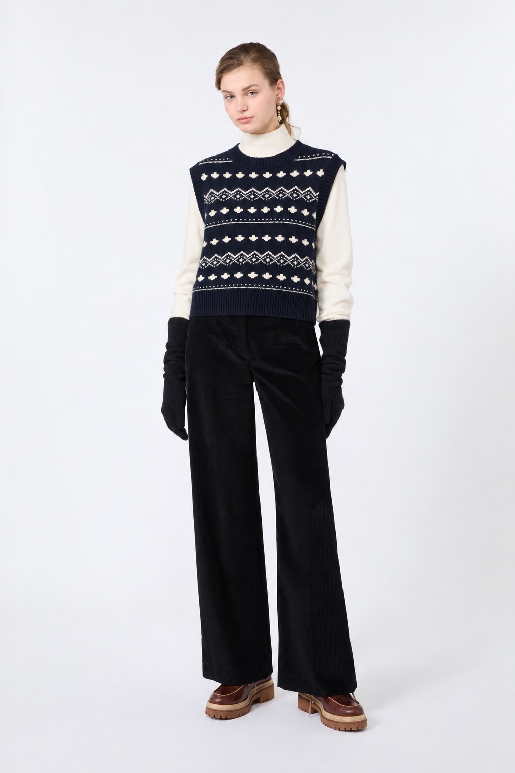 Max Mara 圓領緹花針織背心