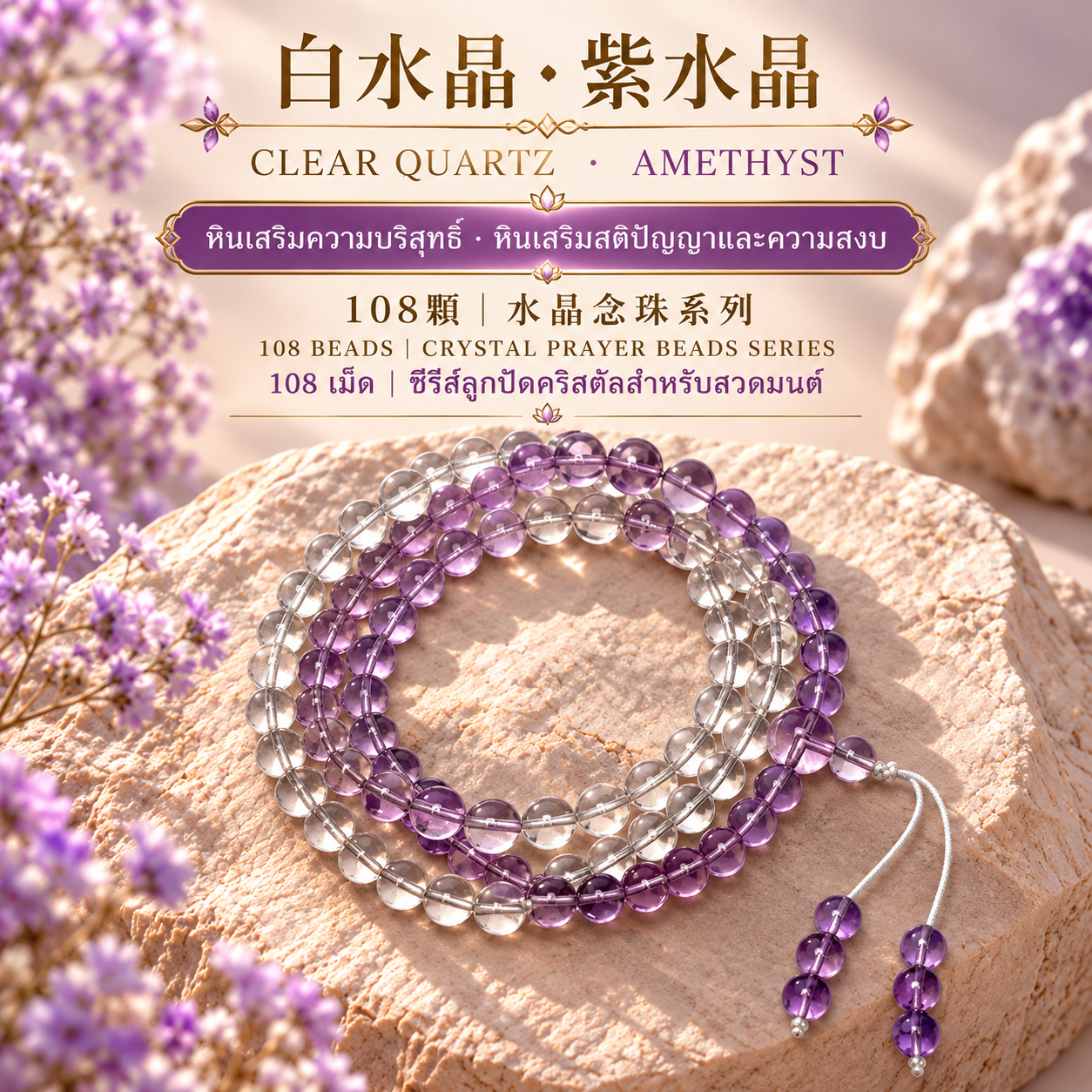 108顆｜水晶念珠系列
