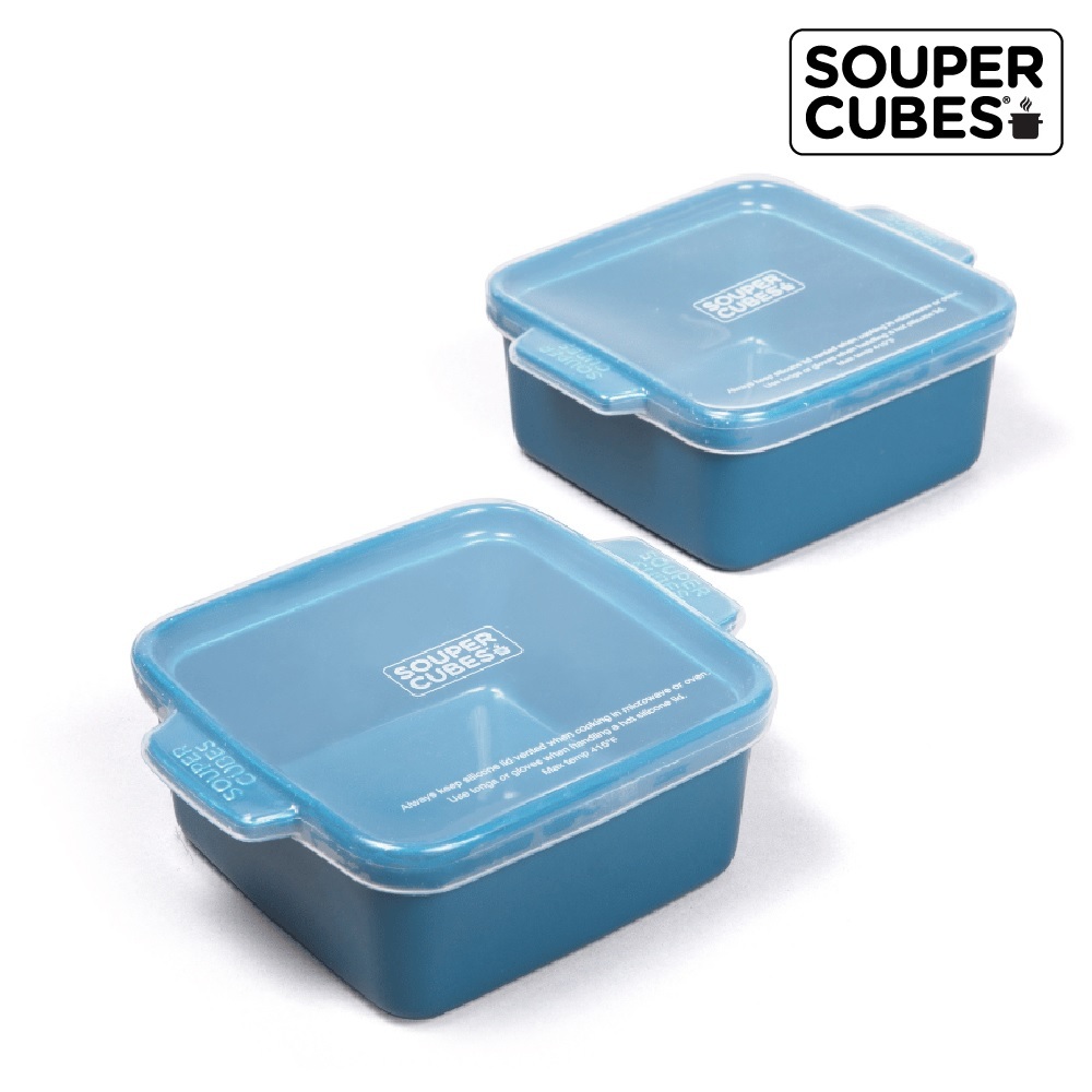 【Souper Cubes】陶瓷烤盅2入組_暮光藍