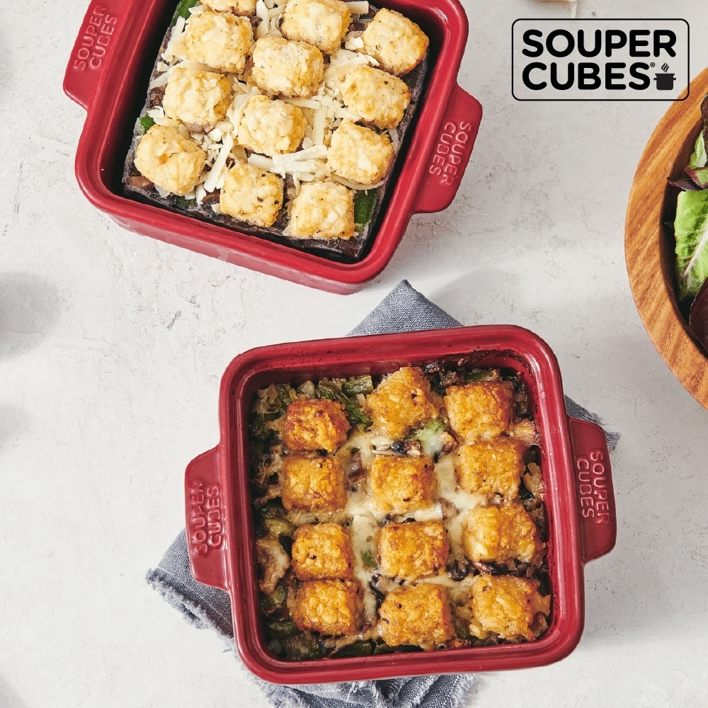 【Souper Cubes】陶瓷烤盅2入組_酒紅色