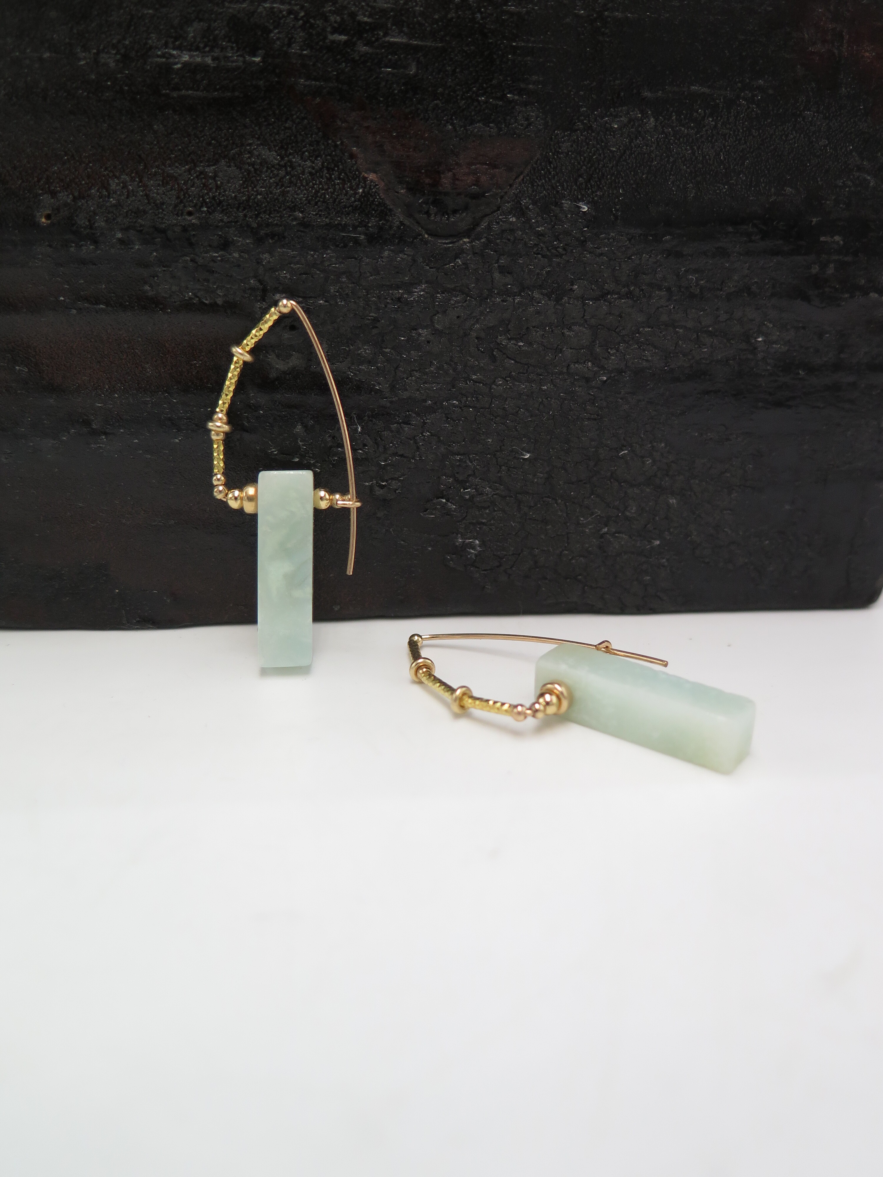 COLE COOL Natural Amazonite 925 silver Earrings SEED v.2